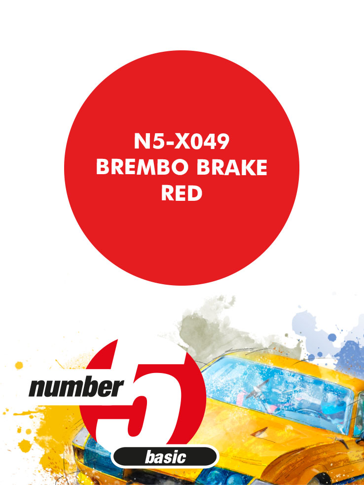 N5-X049 /Brembo Brake Red/ paint for airbrush 30ml, Number Five
