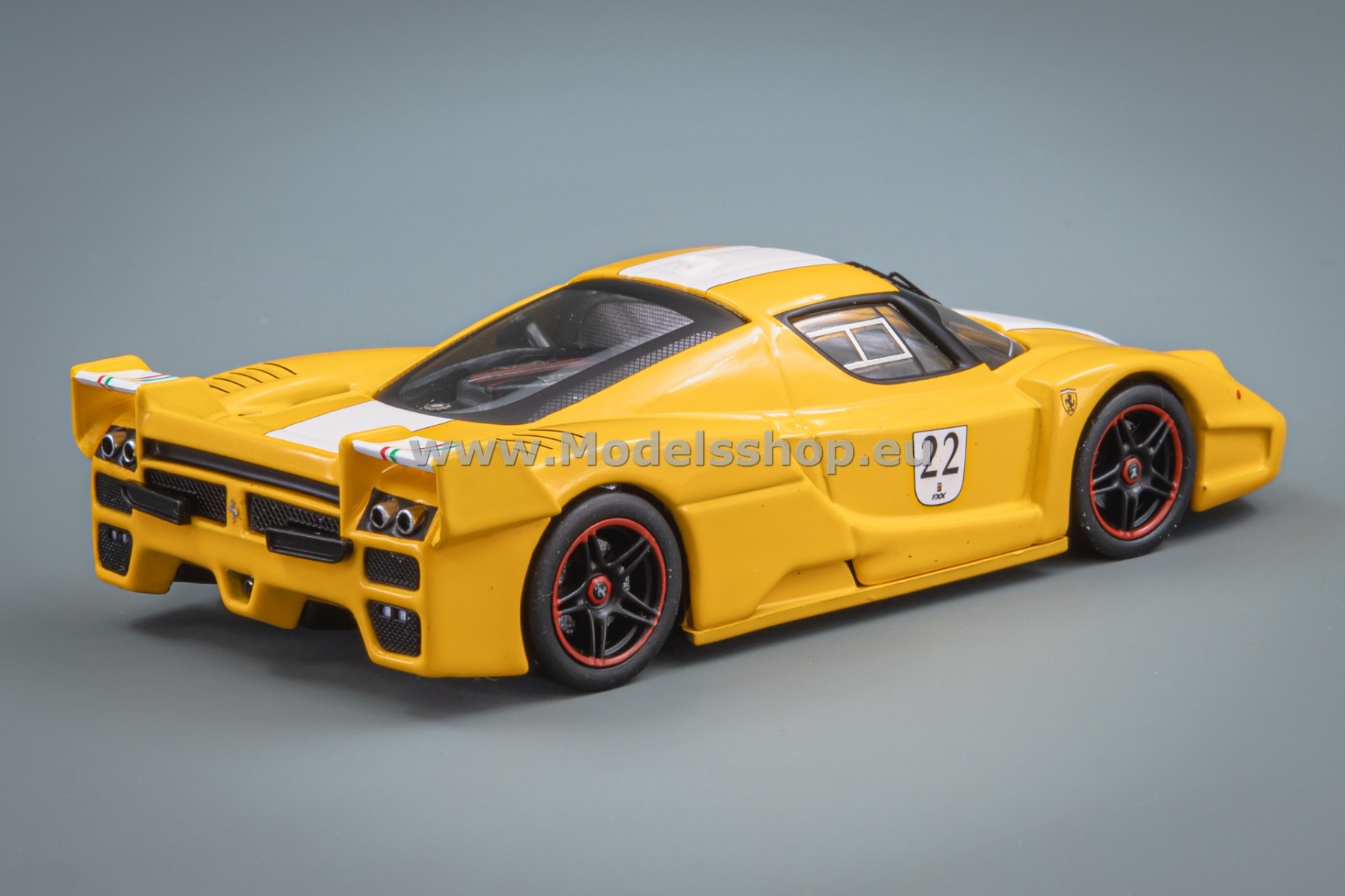 Ferrari FXX, 2006 /yellow w. white stripe/ Hot Wheels Elite