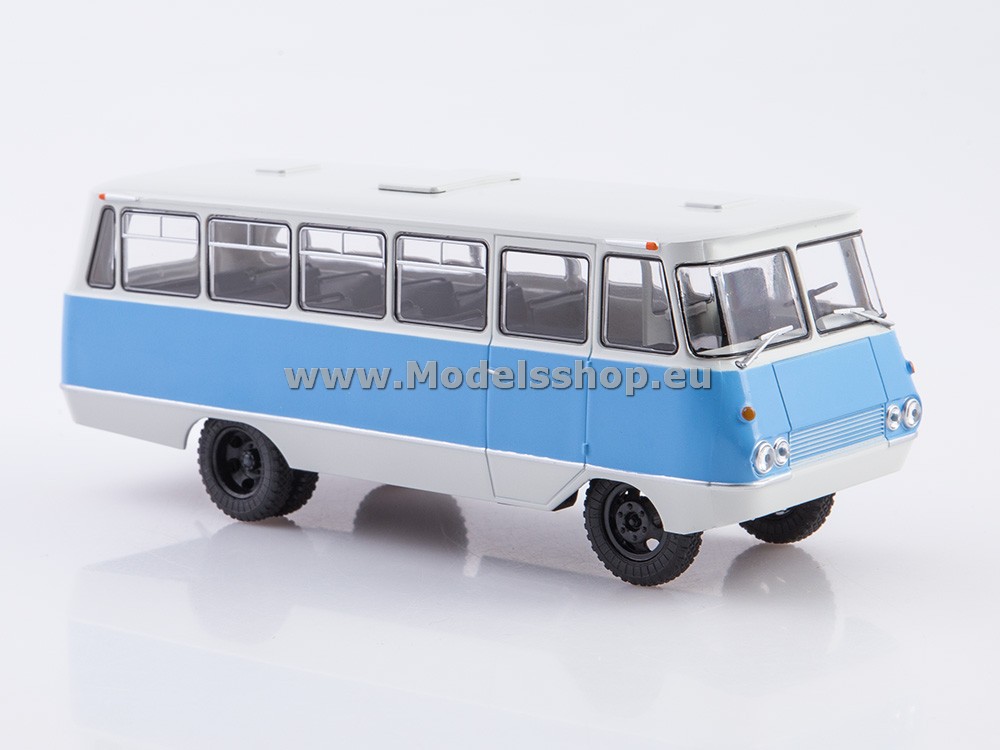 Bus magazine series (Modimio) No. 57 with model of PAG-2M bus /white - blue/ (NB! w/o sticker!)