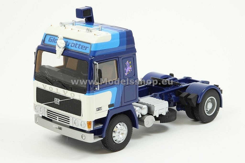 Volvo F12 Globetrotter, 1980 tractor truck with Michelin-man /white-blue/