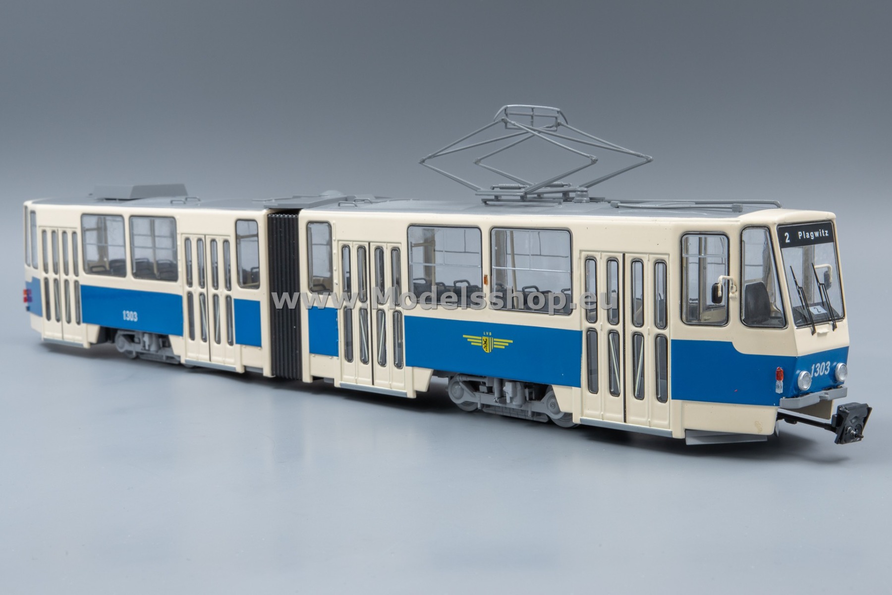 Tatra KT4 tram, Leipziger transport services /blue - beige/