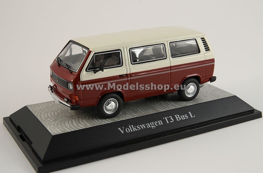 VW Transporter T3 bus L /ivory - dark red/