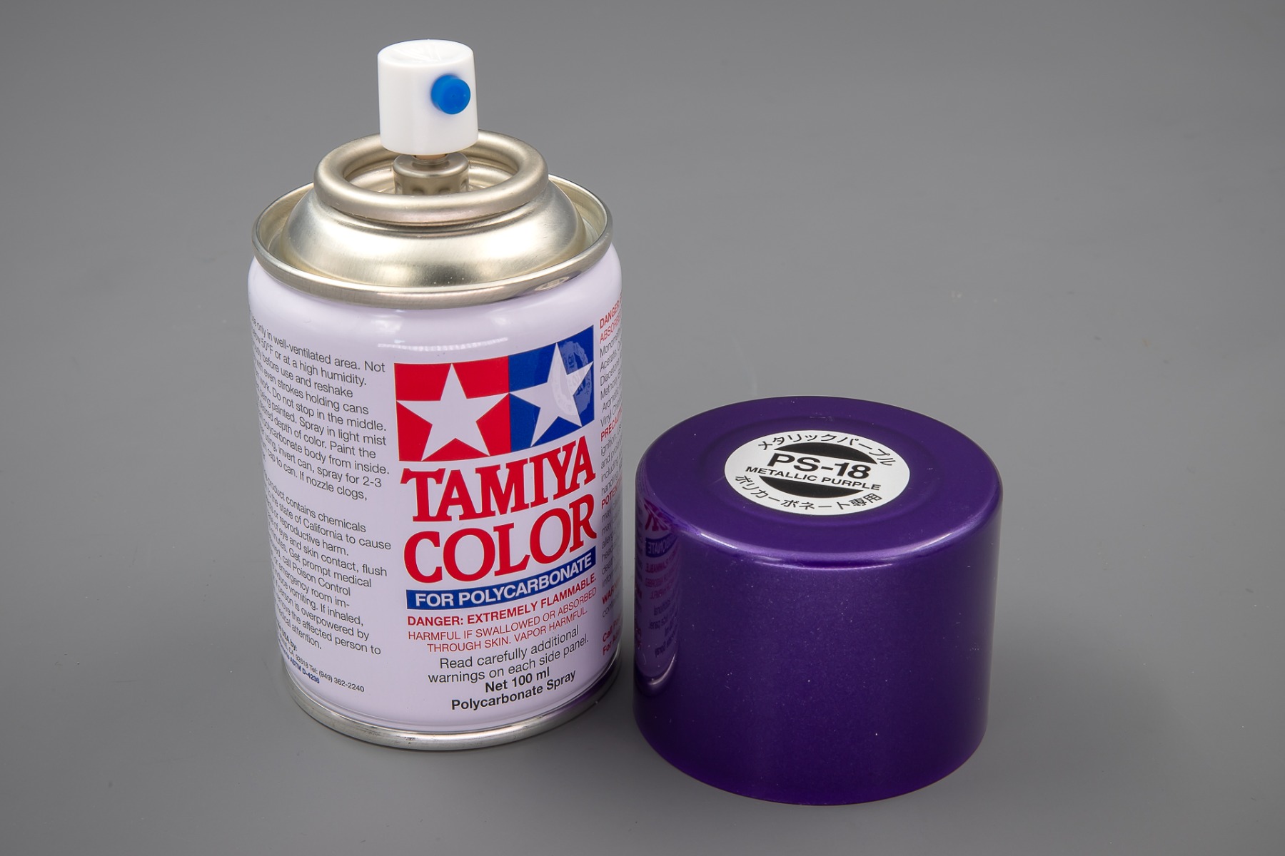 Tamiya TA86018  PS-18 Metallic Purple Spray Paint for Polycarbonate, 100ml