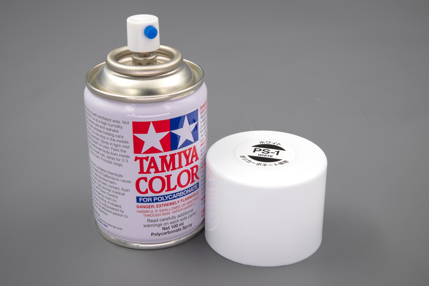Tamiya TA86001 PS-1 White Matt Spray Paint for Polycarbonate, 100ml