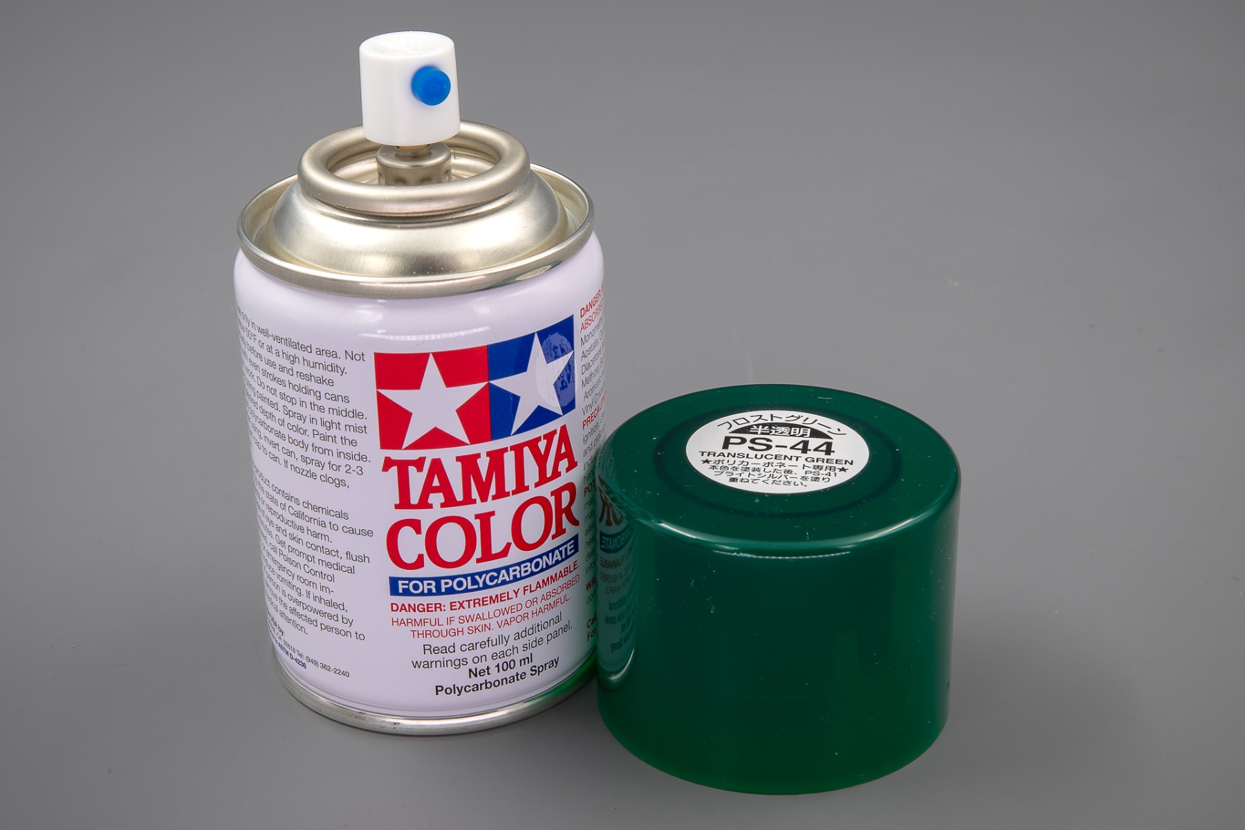Tamiya TA86044 PS-44 Translucent Green Spray Paint for Polycarbonate, 100ml