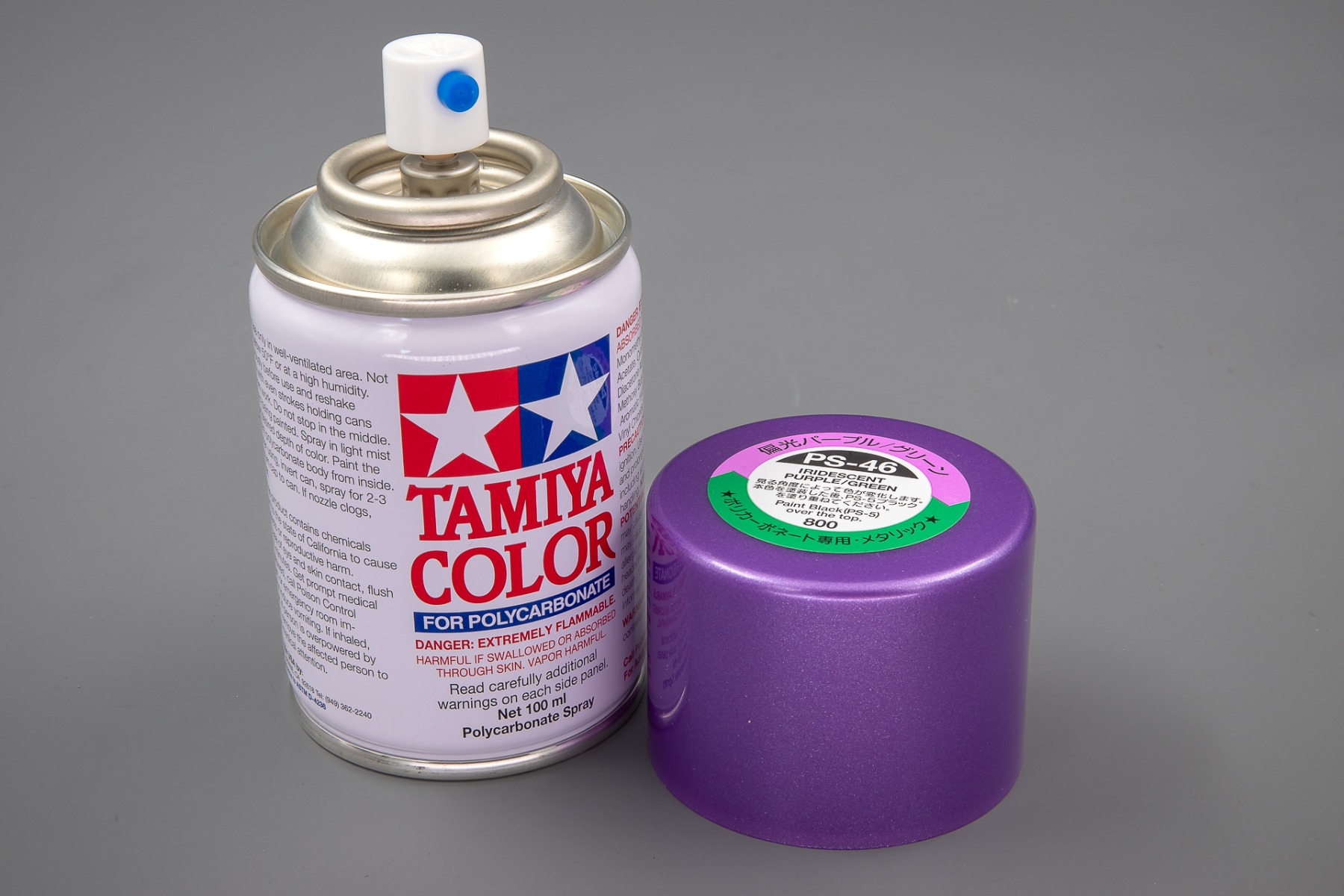 Tamiya TA86046 PS-46 Iridescent Purple/Green Spray Paint for Polycarbonate, 100ml