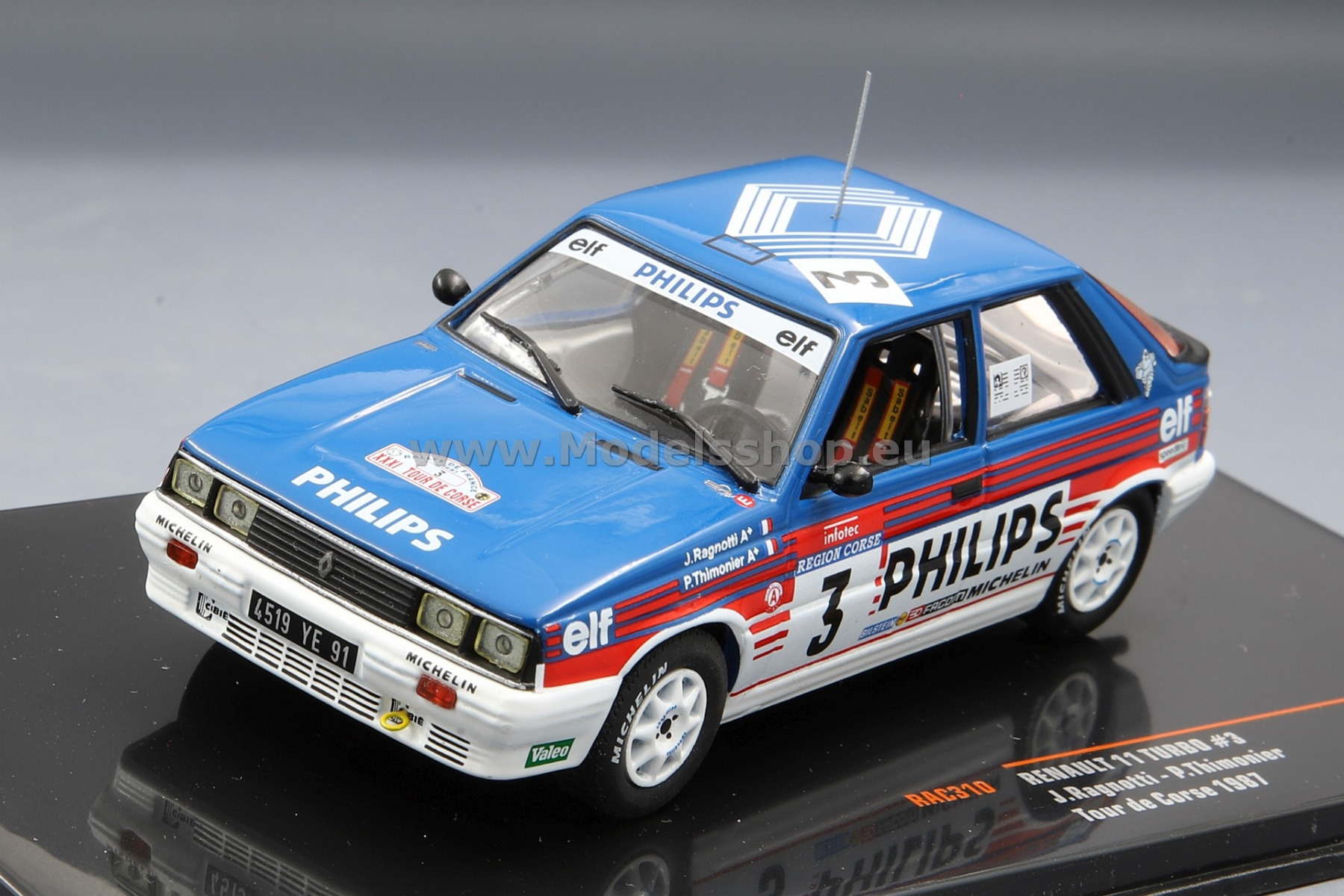 Renault 11 Turbo, No.3, Philips, Rallye WM, Tour de Corse, 1987, J.Ragnotti/P.Thimonier