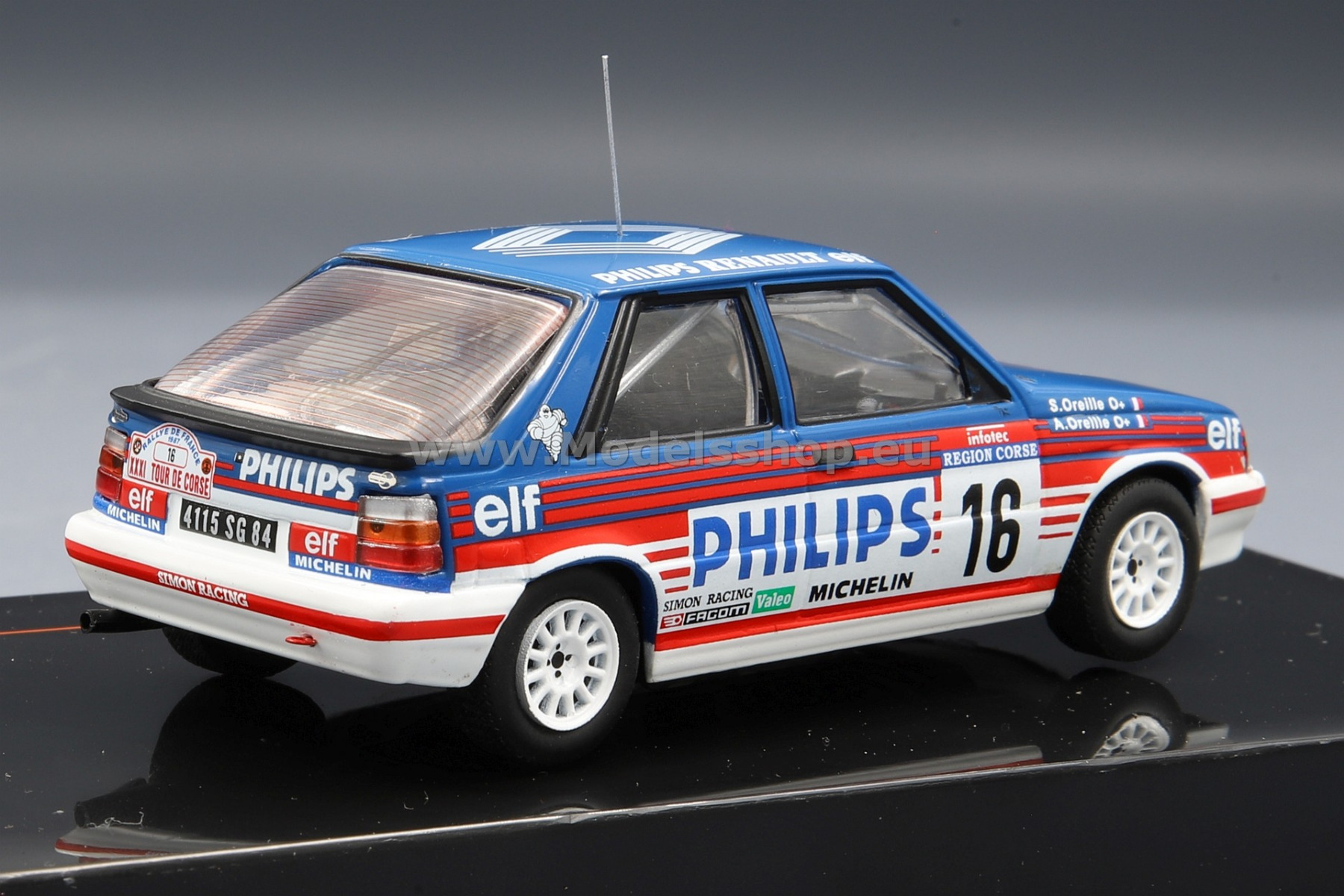 IXO RAC312 Renault 11 Turbo, No.16, Philips, Rallye WM, Tour de Corse, 1987, A.Oreille/ IXO RAC312 Renault 11 Turbo, No.16, Philips, Rallye WM, Tour de Corse, 1987, A.Oreille/