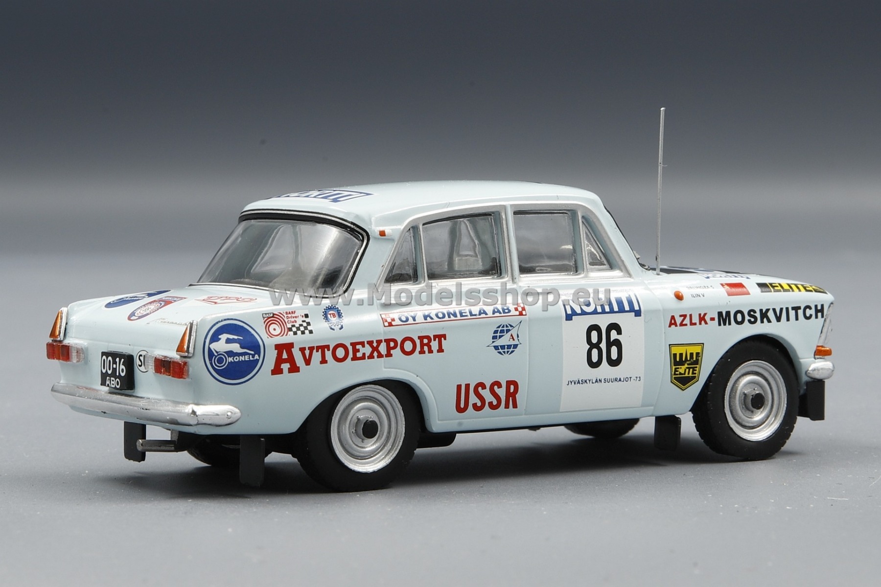 IXO RAC355 Moskvitch / AZLK 412 No.86, 1000 Lakes Rally 1973, S