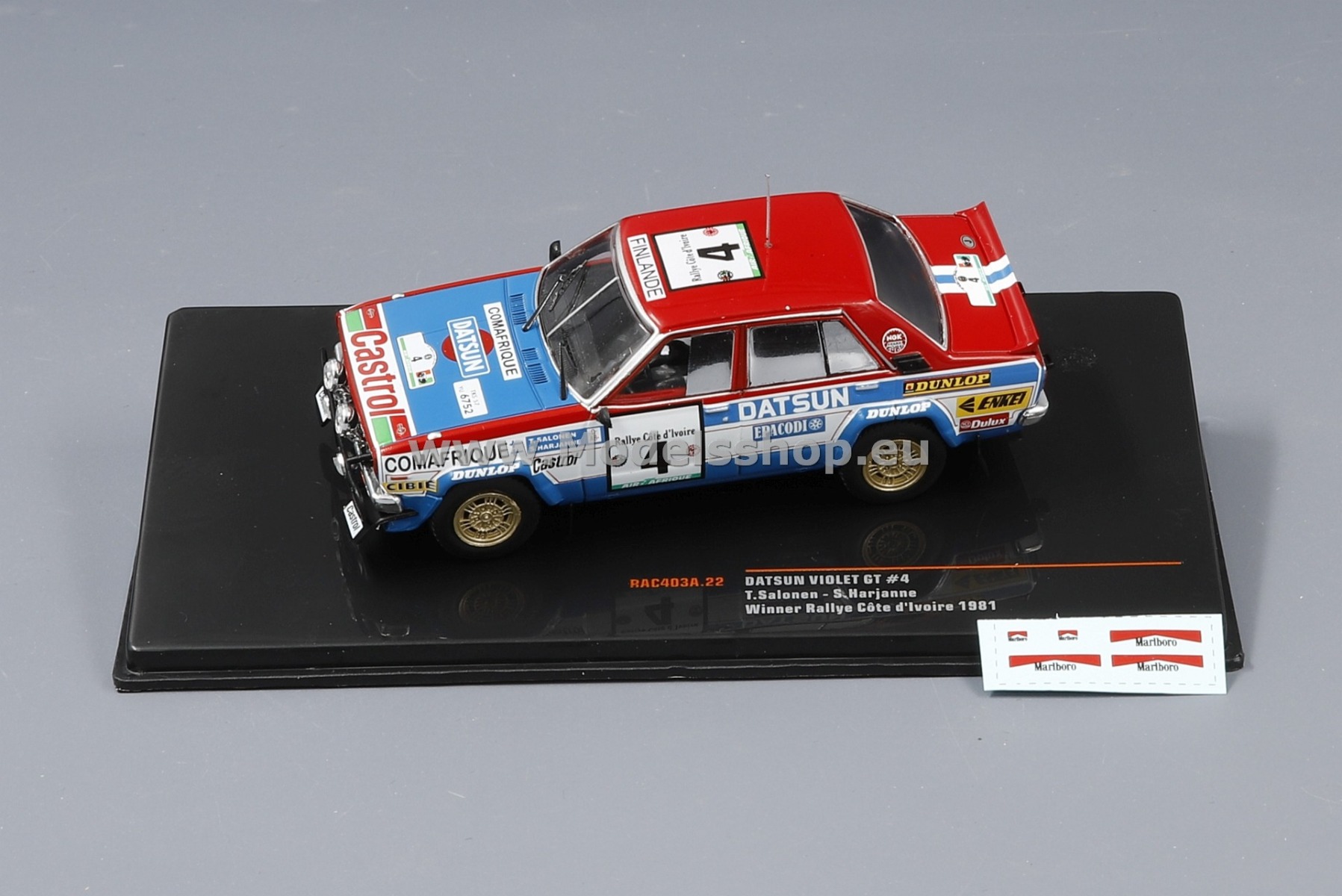Datsun Violet GT, No.4, Rallye WM, Rallye Cote d Ivoire 1981 Datsun Violet GT, No.4, Rallye WM, Rallye Cote d Ivoire 1981