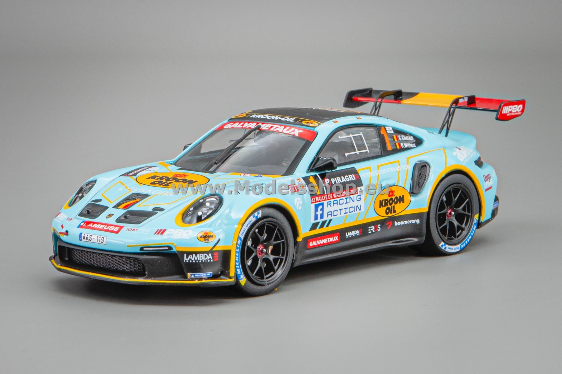 IXORAM1004.22 IXO18RMC254.22 Porsche 992 No.1 Rallye de Wallonie 2025, C.Cherain - D.Withers
