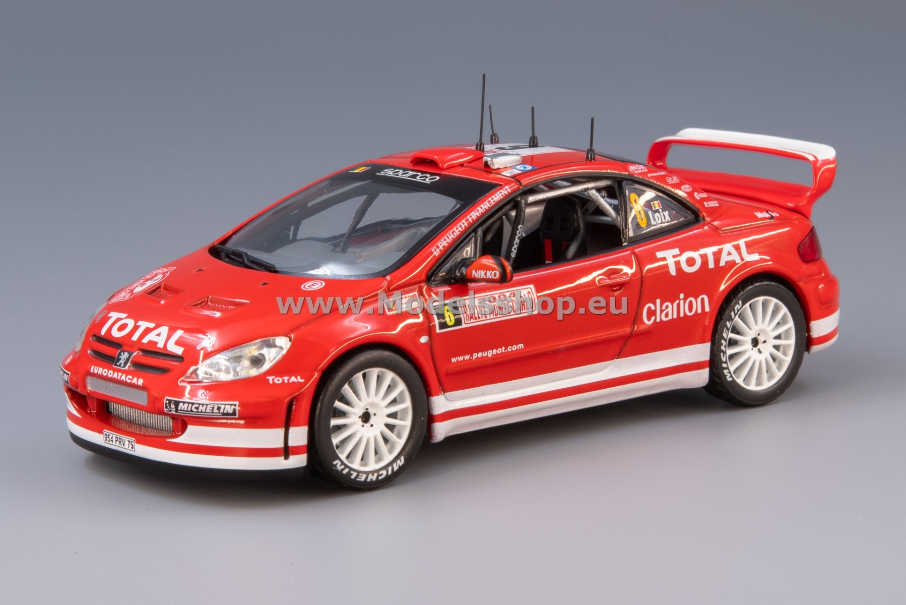 IXO RAM151 Peugeot 307 WRC No.6, Rallye Monte Carlo 2004 (no headlights version), F.Loix - S.Smeets