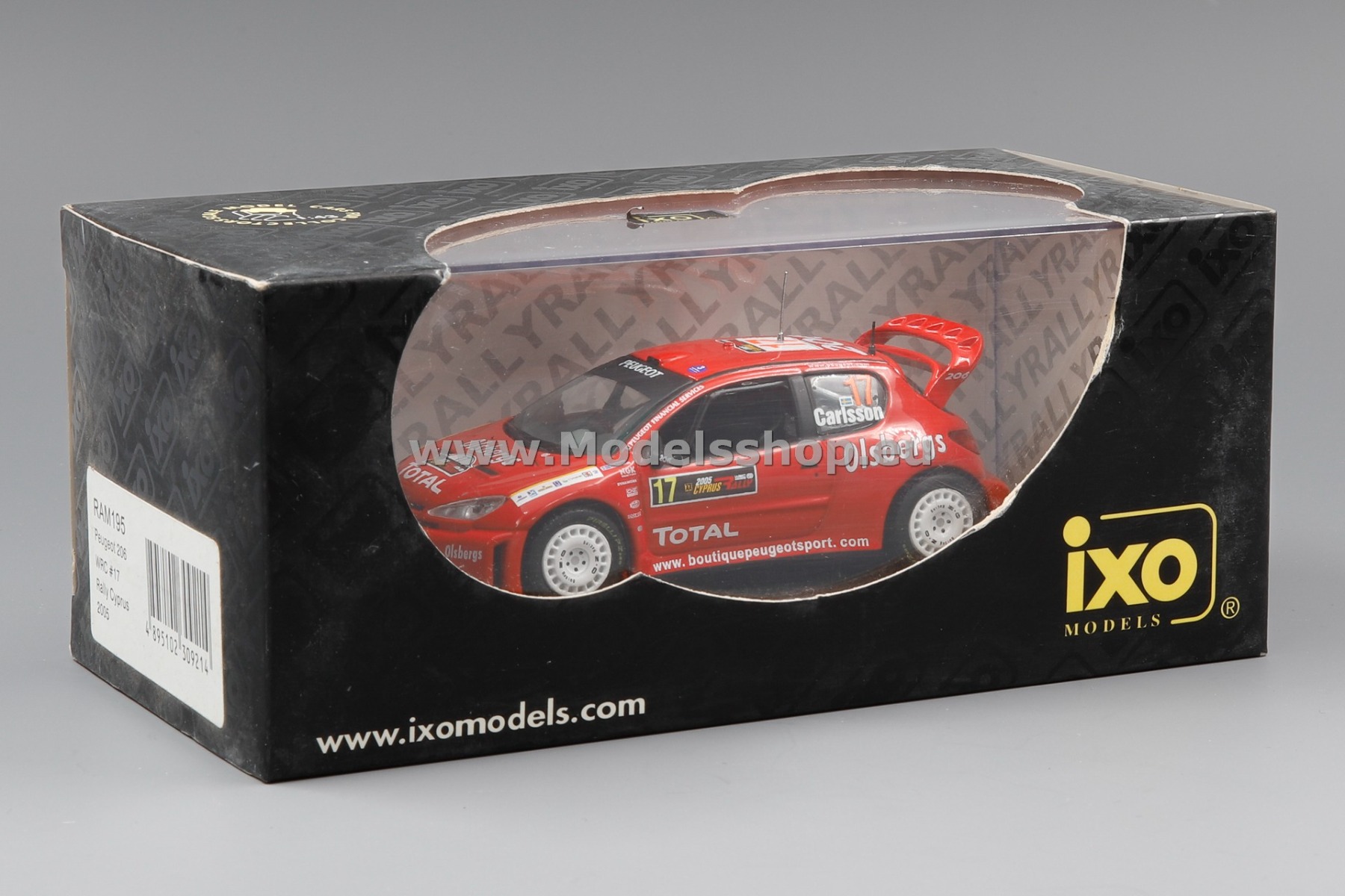 IXO RAM195 Peugeot 206 WRC, No.17 Rally Cyprus 2005, D. Carlsson