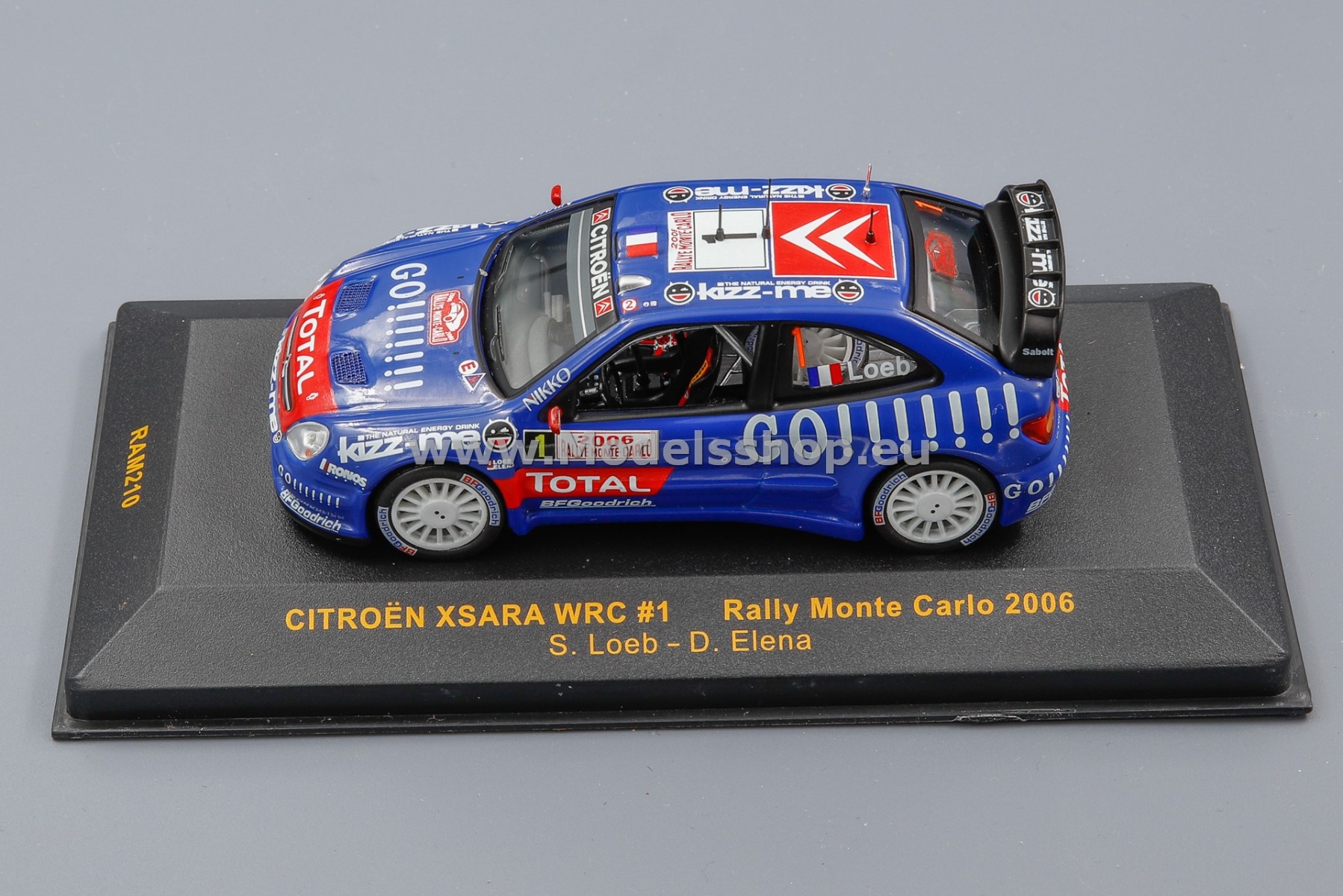 ミニカー ixo CITROEN XSARA WRC#21 S.Loeb-D.Elena IXO RAM210 Citroen Xsara WRC No. 1 Rally Monte Carlo 2006, S