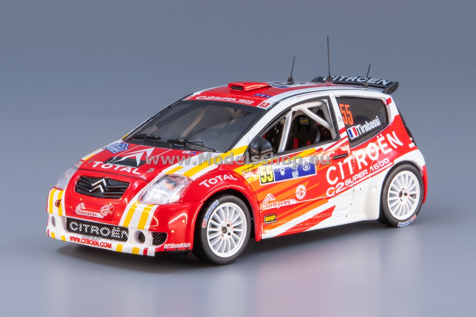 IXO RAM245 Citroen C2 S1600 No. 55, Winner Tour de Corse 2006 JWRC, B. Tirabassi - JJ.Renucci