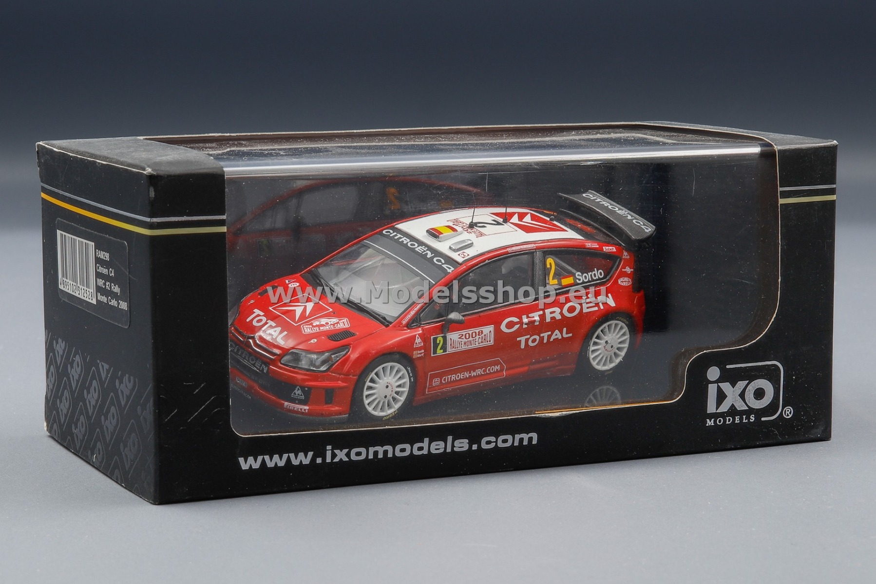 IXO RAM298 Citroen C4 WRC Total No.2 11th Monte Carlo Rally