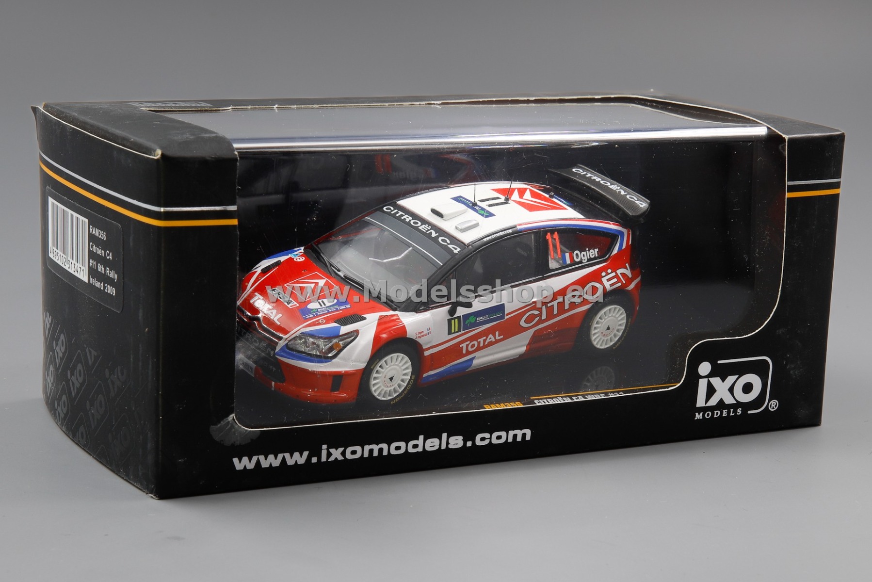 IXO RAM356 Citroen C4 WRC No.11 Rally Ireland 2009 S.Ogier / J