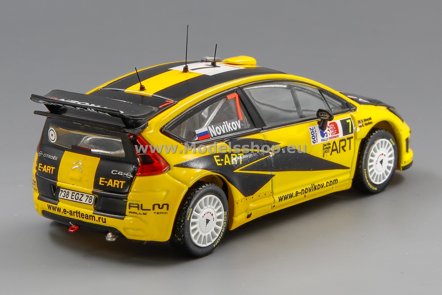 IXO RAM357 Citroen C4 WRC No.7 Rally Norway 2009 E.Novikov / D.Moscalt