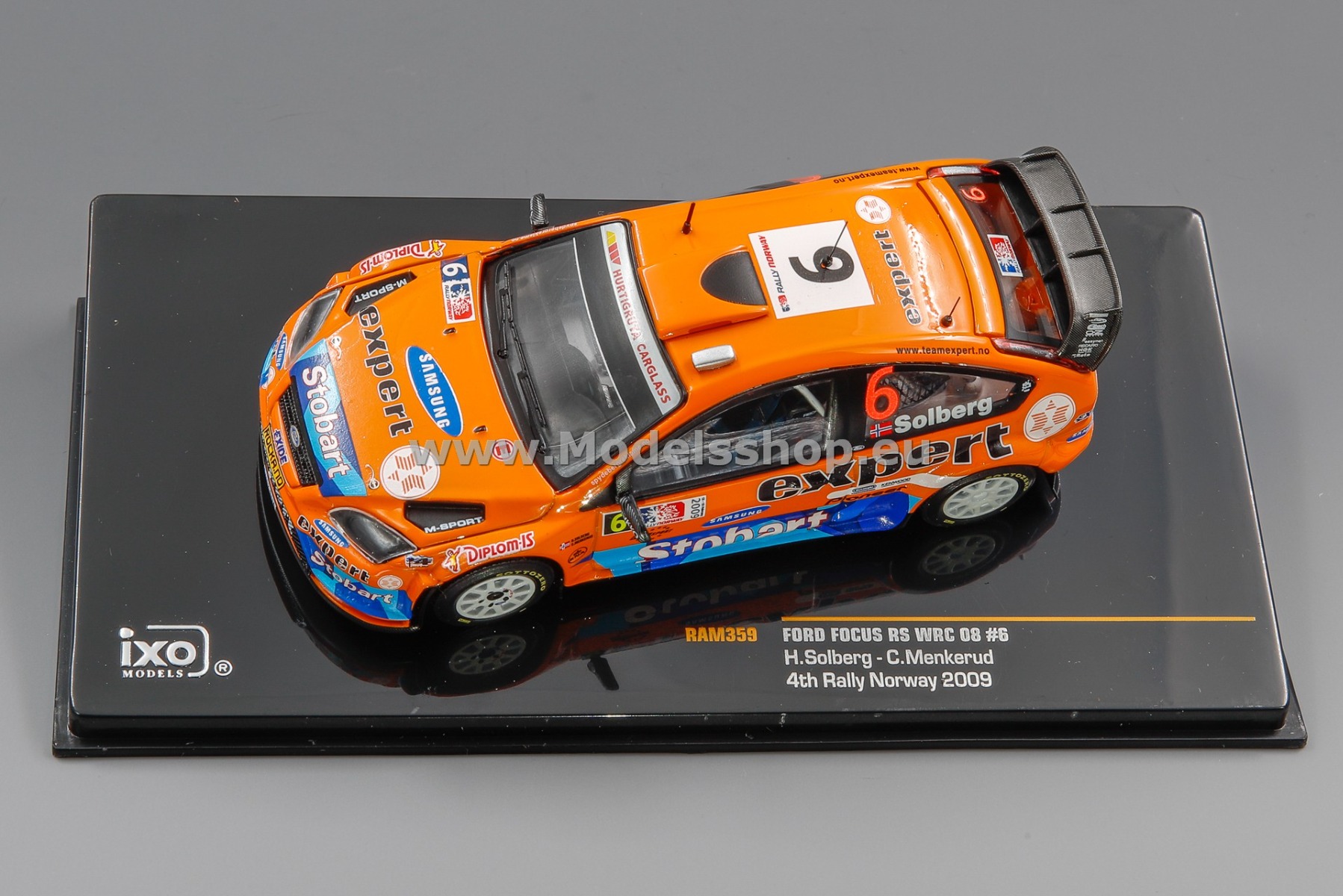 Miniature Ford Focus RS WRC Rallye De Sardaigne 2009 N°3 - IXOMODELS 1/24 - Neuf