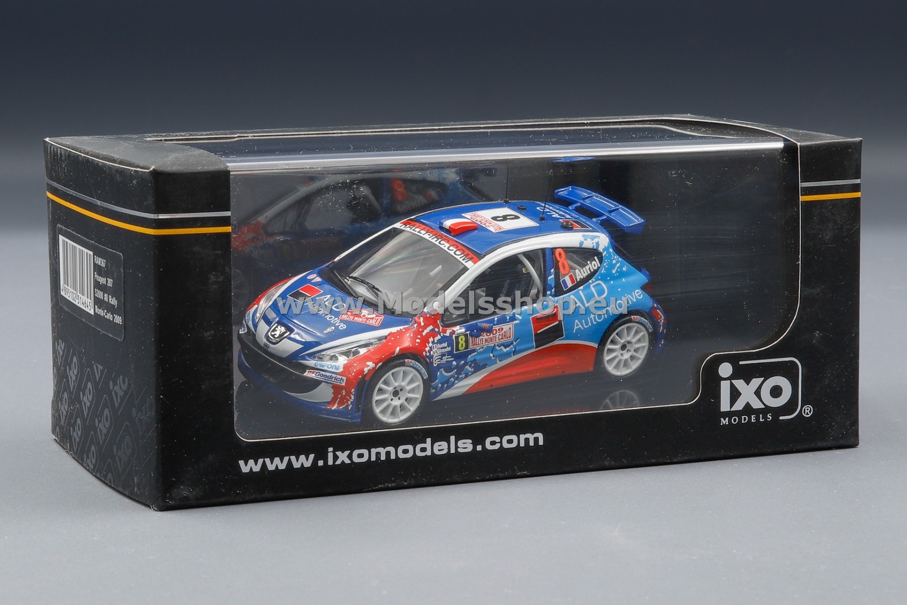 IXO RAM367 Peugeot 207 S2000 No. 8 Rally Monte Carlo 2009, D