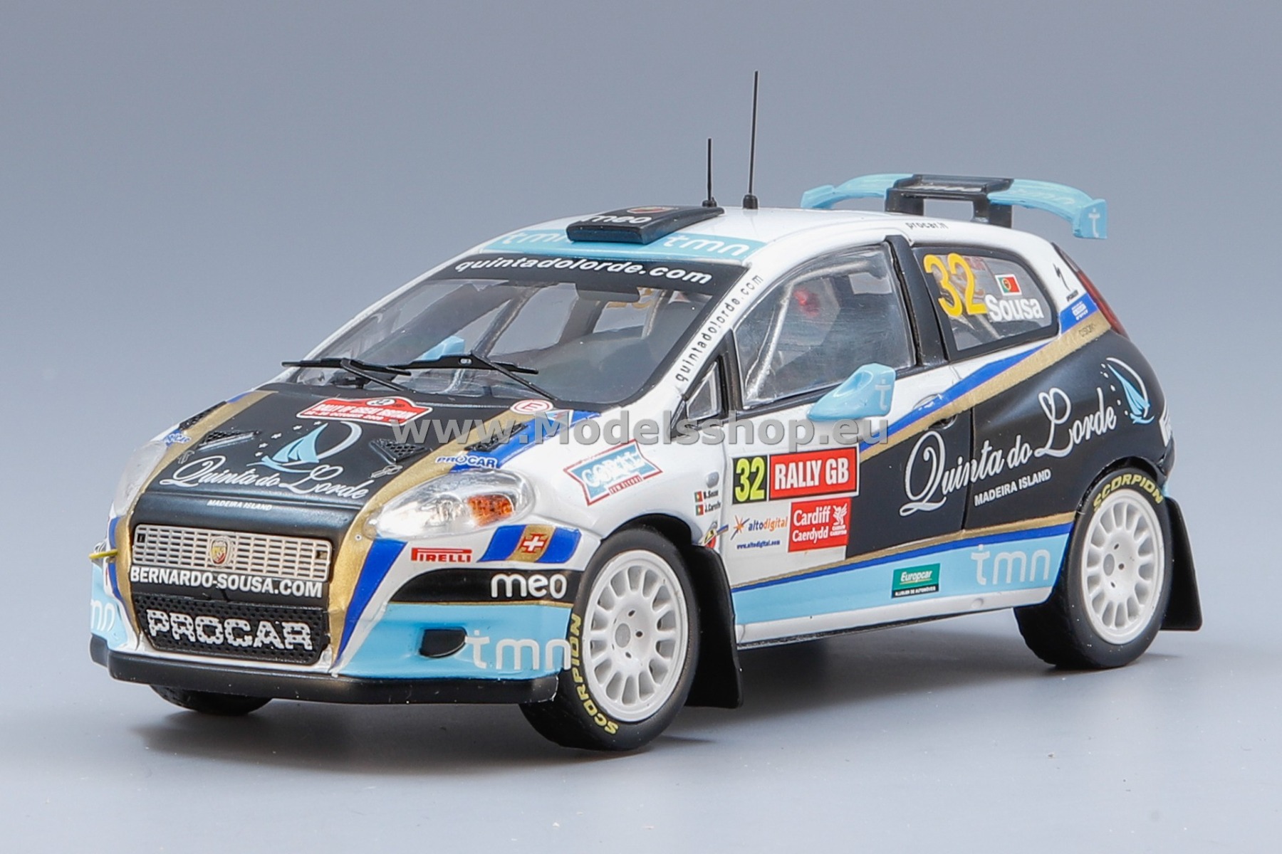 IXO RAM403 Fiat Grande Punto No.32 Wales GB Rally 2009, B. Sousa / J. Carvalho