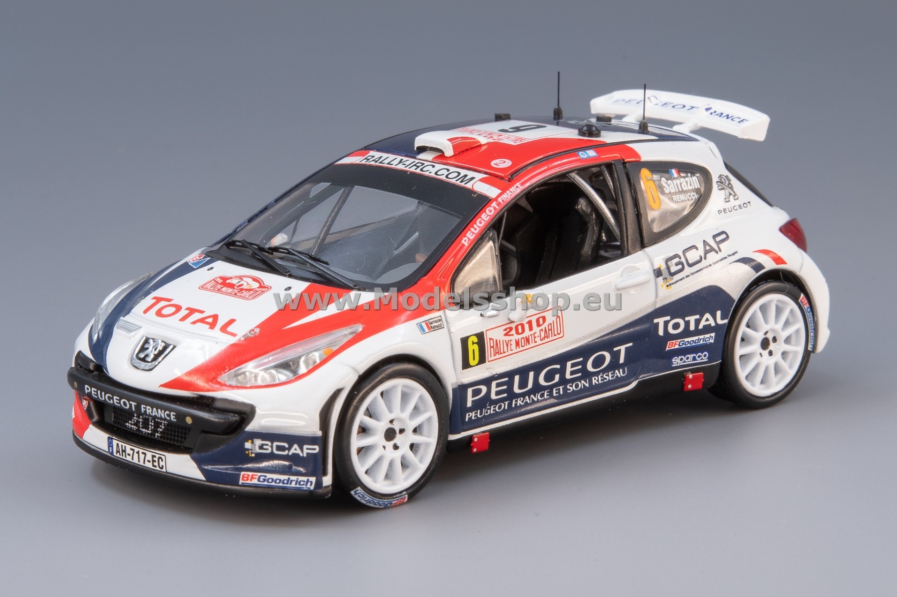 IXO RAM421 Peugeot 207 S2000 No.6, 4th Rallye Monte Carlo 2010, S.Sarrazin - J.J.Renucci