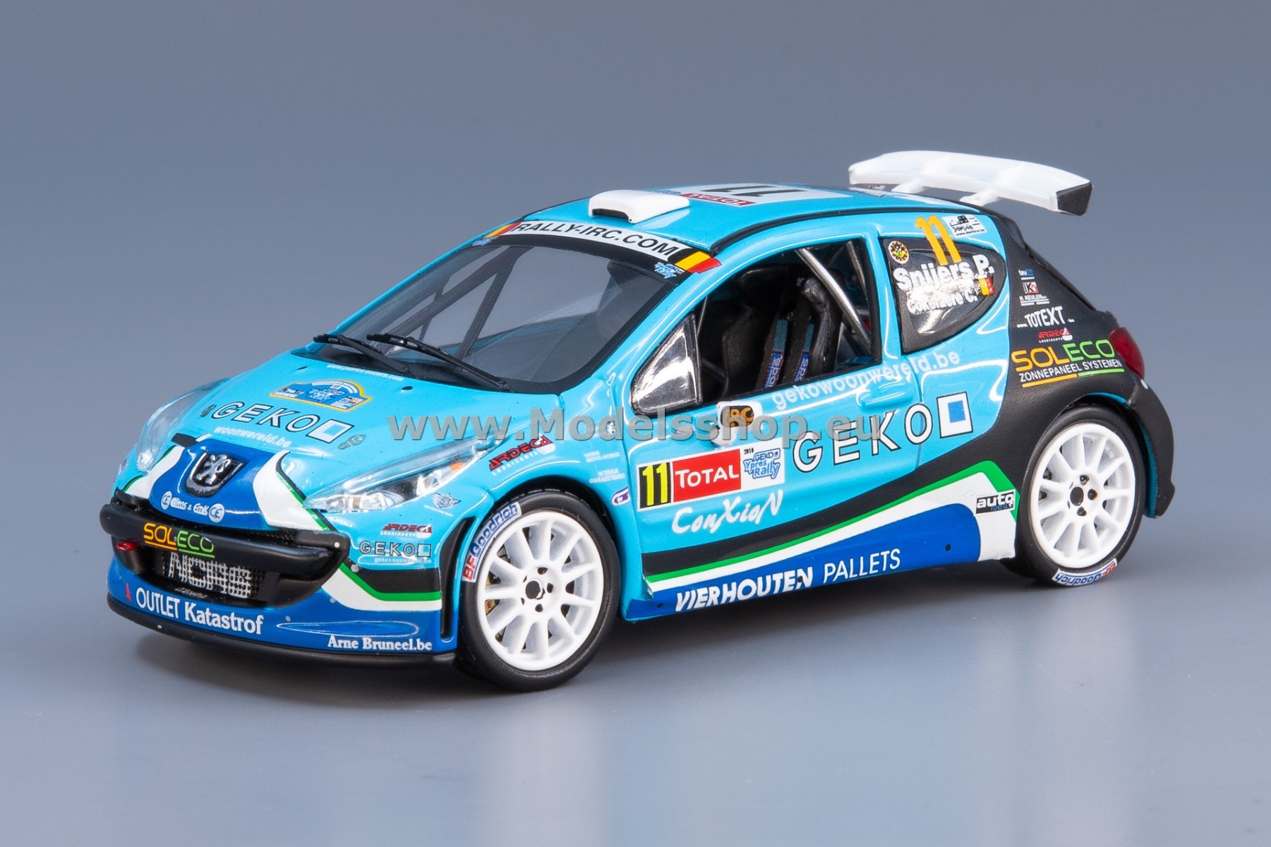 IXO RAM439 Peugeot 207 S2000, No.11 Rally Ypres 2010, C.Cokelaere-P.Snijers