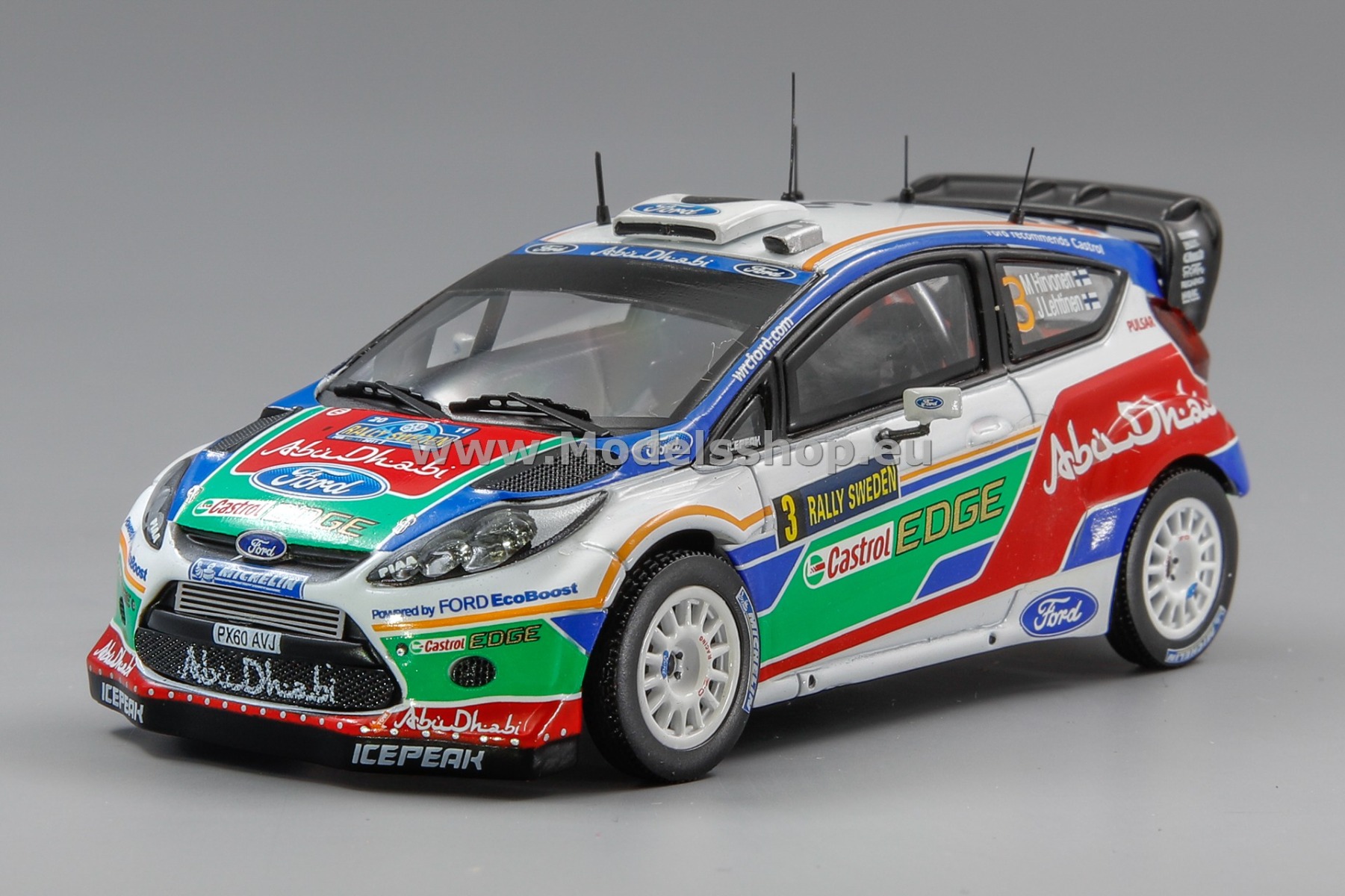 IXO RAM473 Ford Fiesta RS WRC, No.3, Winner Swedish Rally 2011, M.Hirvonen/J.Lehtinen