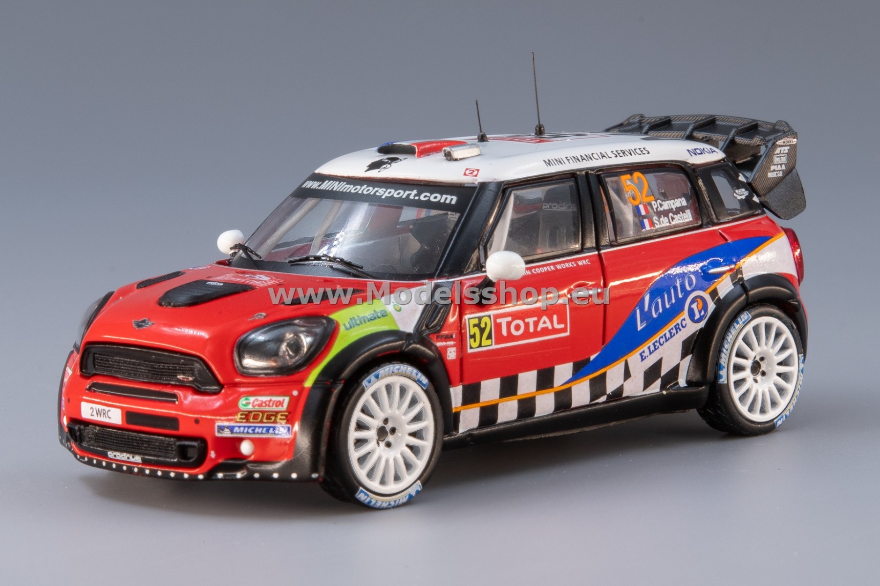IXO RAM487 Mini John Cooper Works No.52, Monte Carlo 2012, Pierre Campana - Sabrina de Castelli