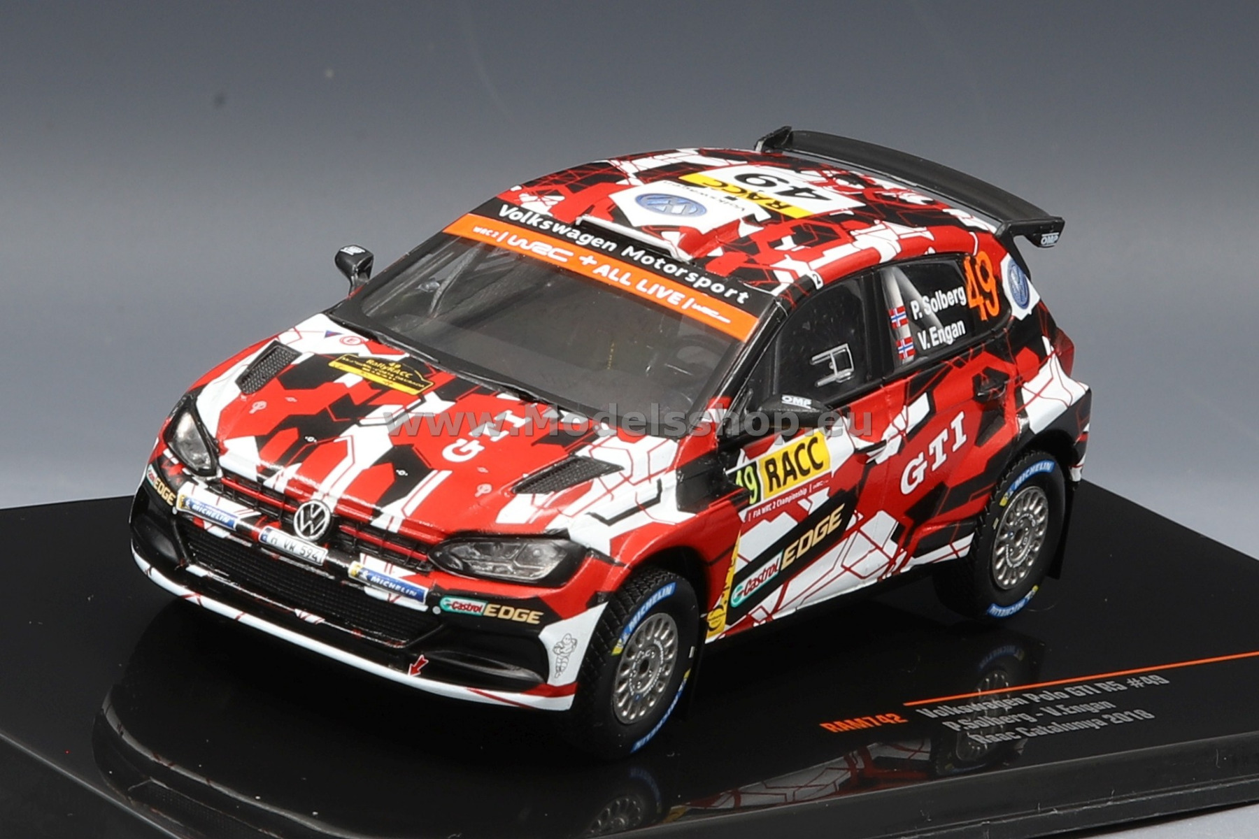Volkswagen Polo GTI R5 No.49 Rallye WM Rallye Catalunya 2018 P.Solberg V.Engan