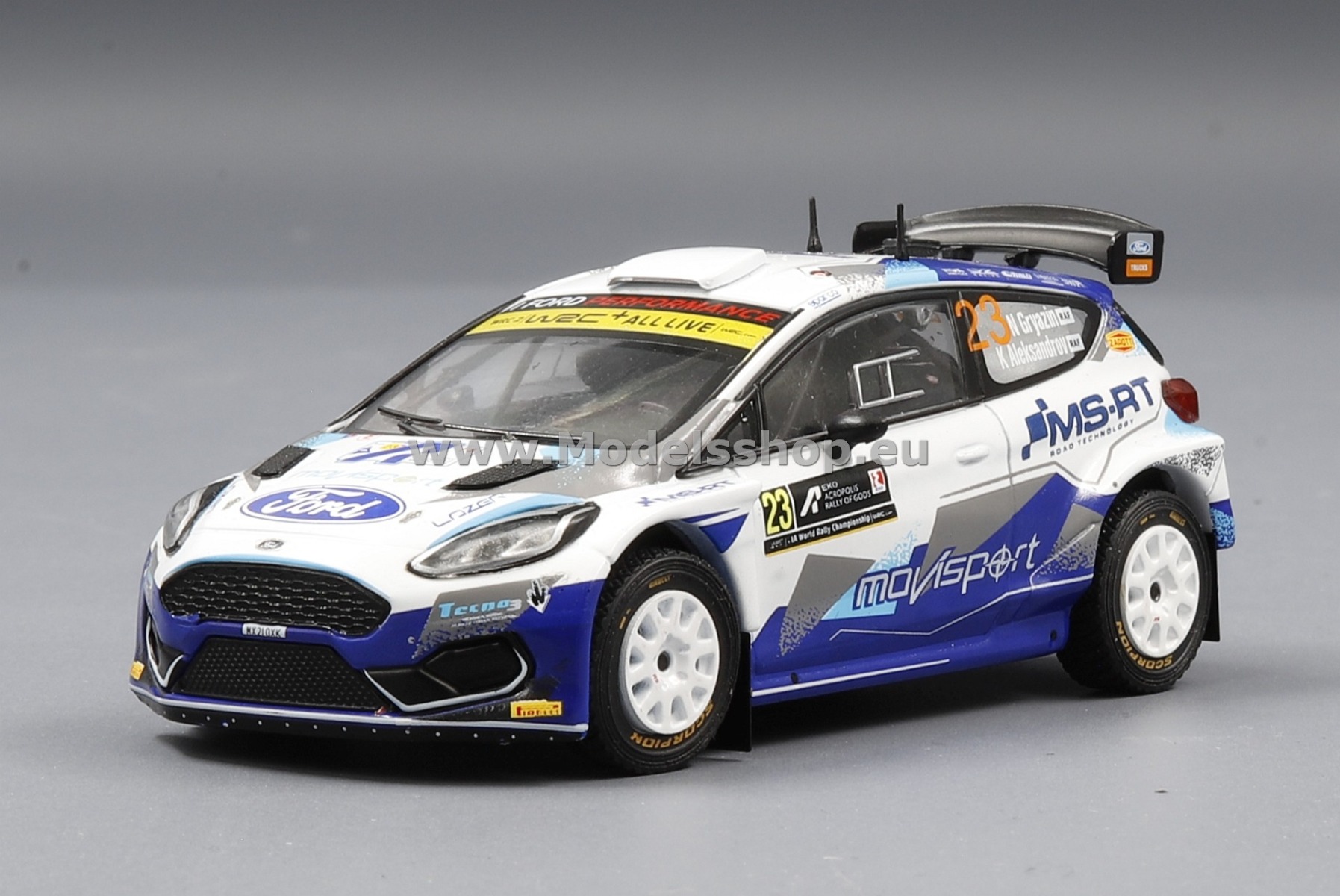 IXO RAM815LQ Ford Fiesta R5 MKII, No.23, MoviSport, WRC2, Rally Acropolis 2021 N.Gryazin/K.Aleksandrov