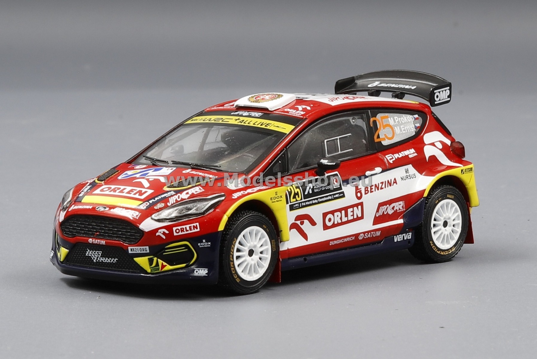 IXO RAM816LQ Ford Fiesta R5 MKII, No.25, Orlen, Rallye WM, Rally Acropolis 2021 M.Prokop/M.Ernst