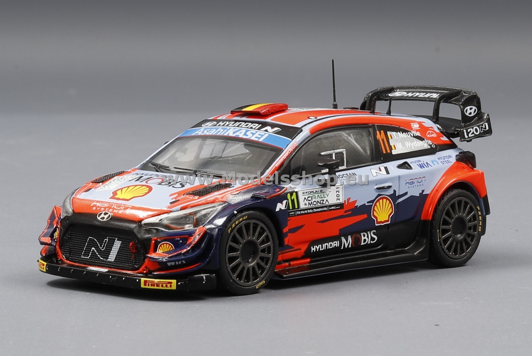 IXO RAM825B Hyundai i20 Coupe WRC, No.11, Hyundai Motor Sport N, Rallye WM, Rally Monza 2021 T.Neuville/M.Wydaeghe