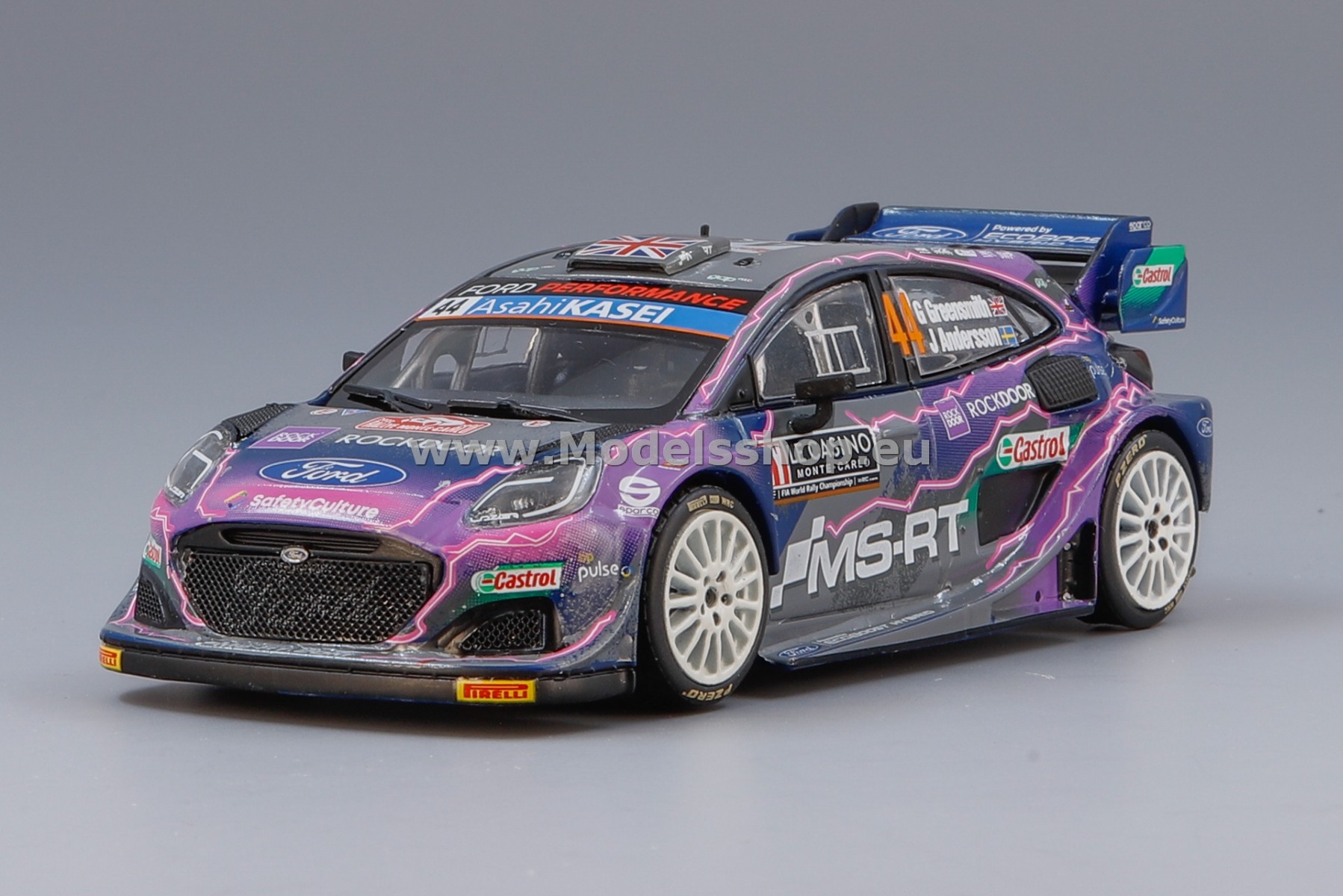 IXO RAM830 Ford Puma Rally1, No.44, Rallye WM, Rallye Monte Carlo 2022 G.Greensmith/J.Andersson