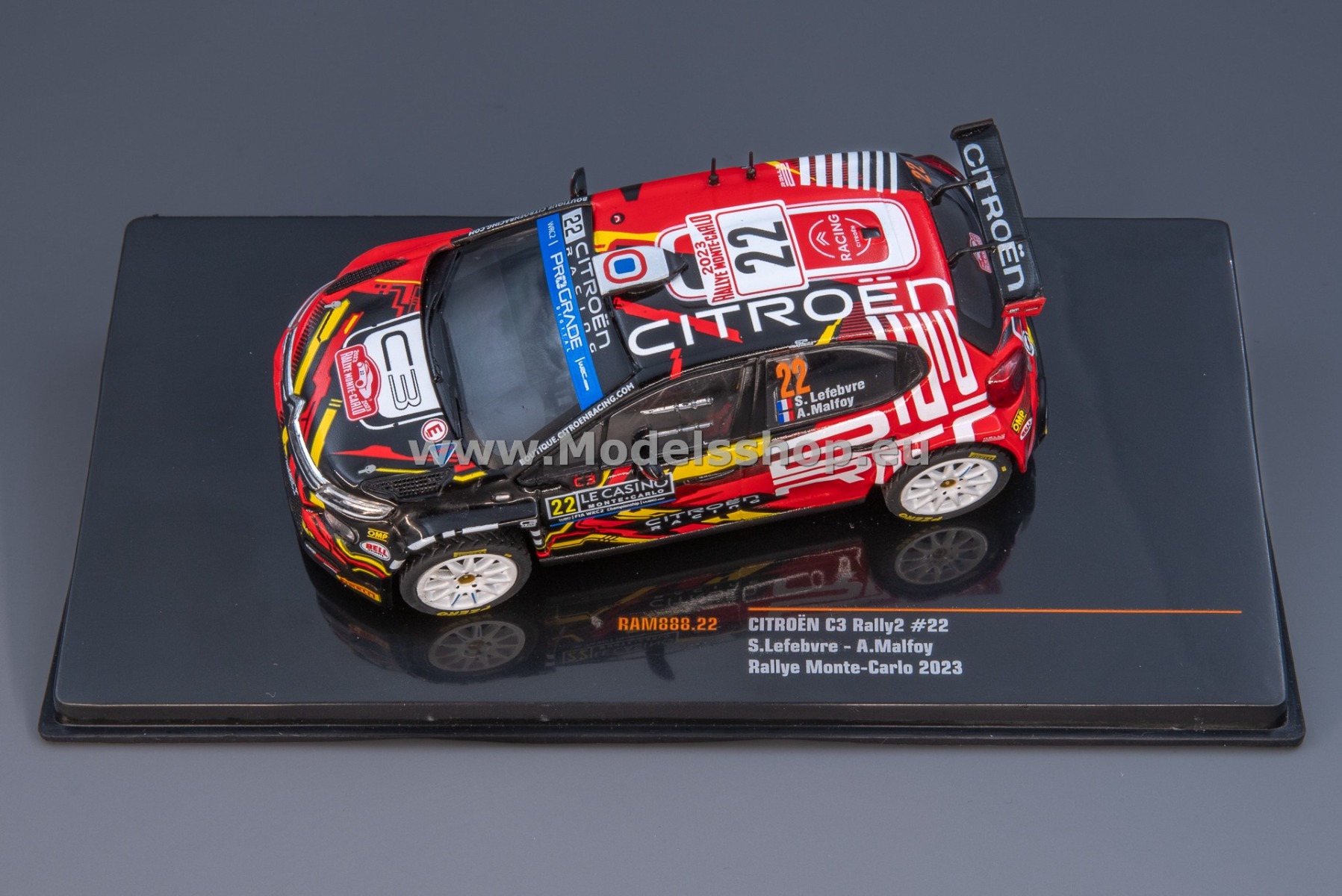 IXO RAM888.22 Citroen C3 Rally2, No.22, Rallye WM, Rally Monte