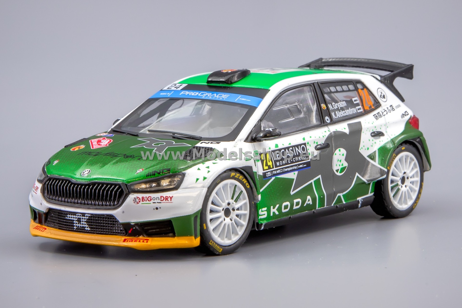 IXORAM890.22 Skoda Fabia Rally2 No.24, Rallye Monte Carlo 2023, N.Gryazin / K.Aleksandrov