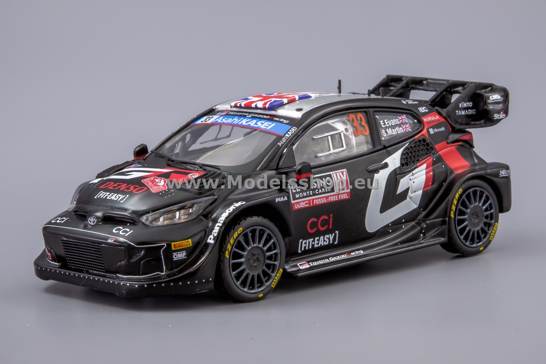 IXORAM913.22 Toyota GR Yaris Rally1, No.33, Rallye Monte Carlo 2024, E. Evans - S. Martin