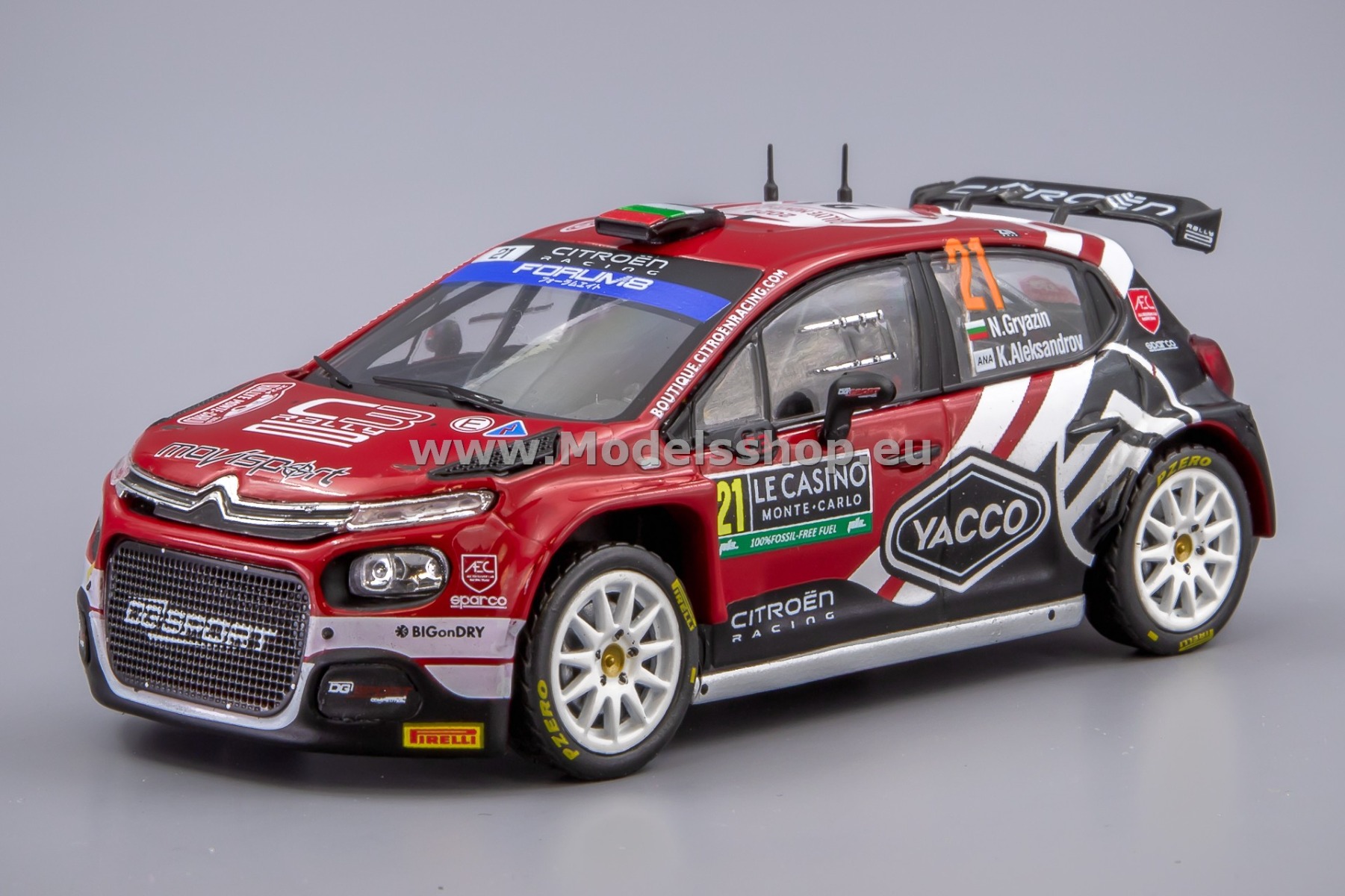 IXORAM917SPLQ.22 Citroen C3 Rally 2, No.21, Rallye WM, Rallye Monte Carlo 2024, N.Gryazin - K.Aleksandrov