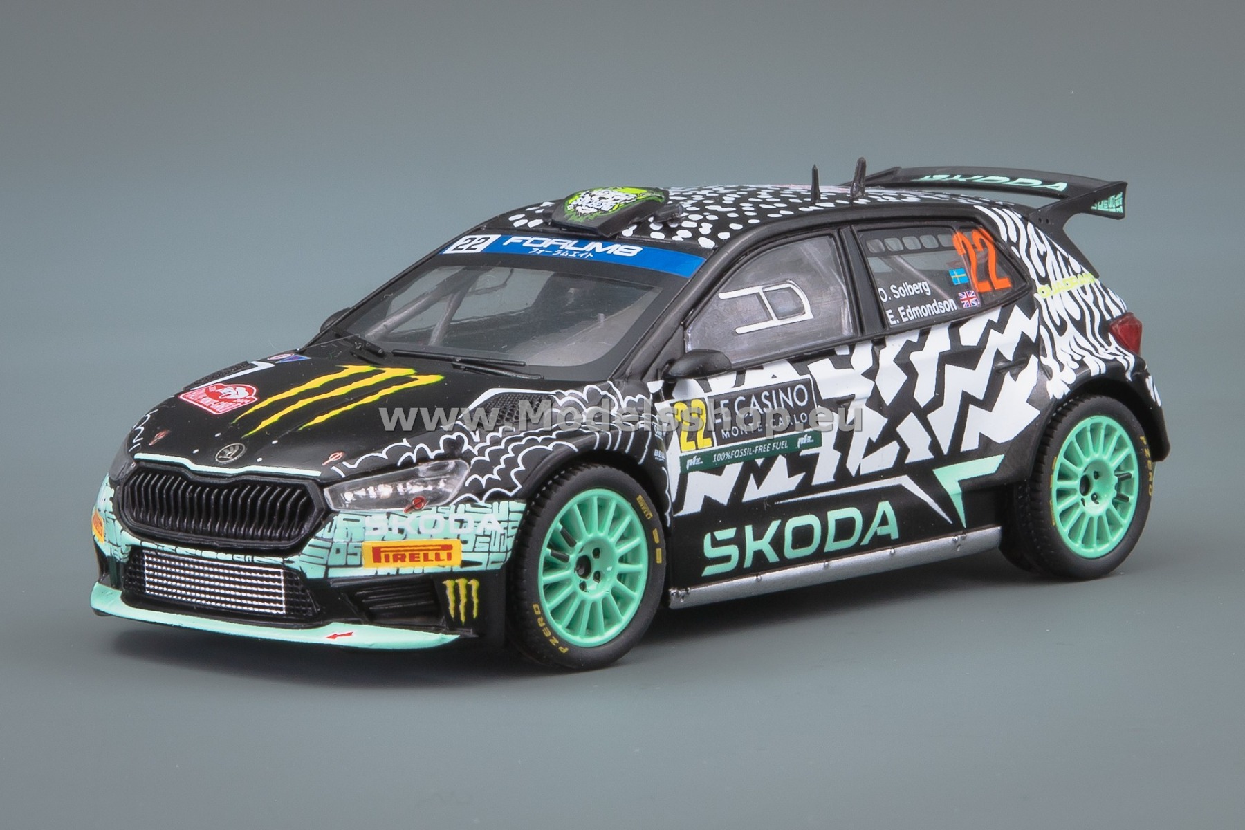 IXORAM918.22 Skoda Fabia Rally2 No. 22, Rally Monte Carlo 2024, O. Solberg - E. Edmondson