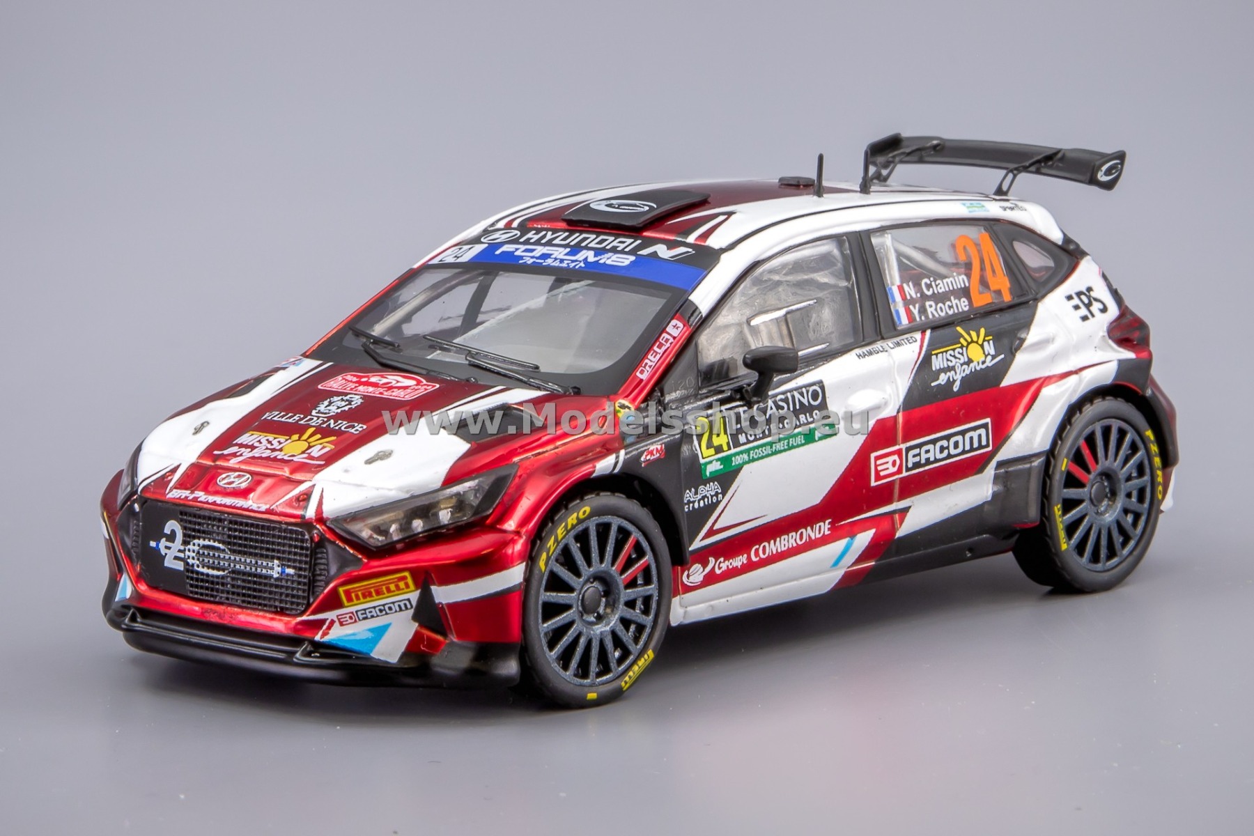 IXORAM919SPLQ.22 Hyundai i20 N Rally2 No.24, Rallye Monte Carlo 2024, N.Ciamin - Y.Roche