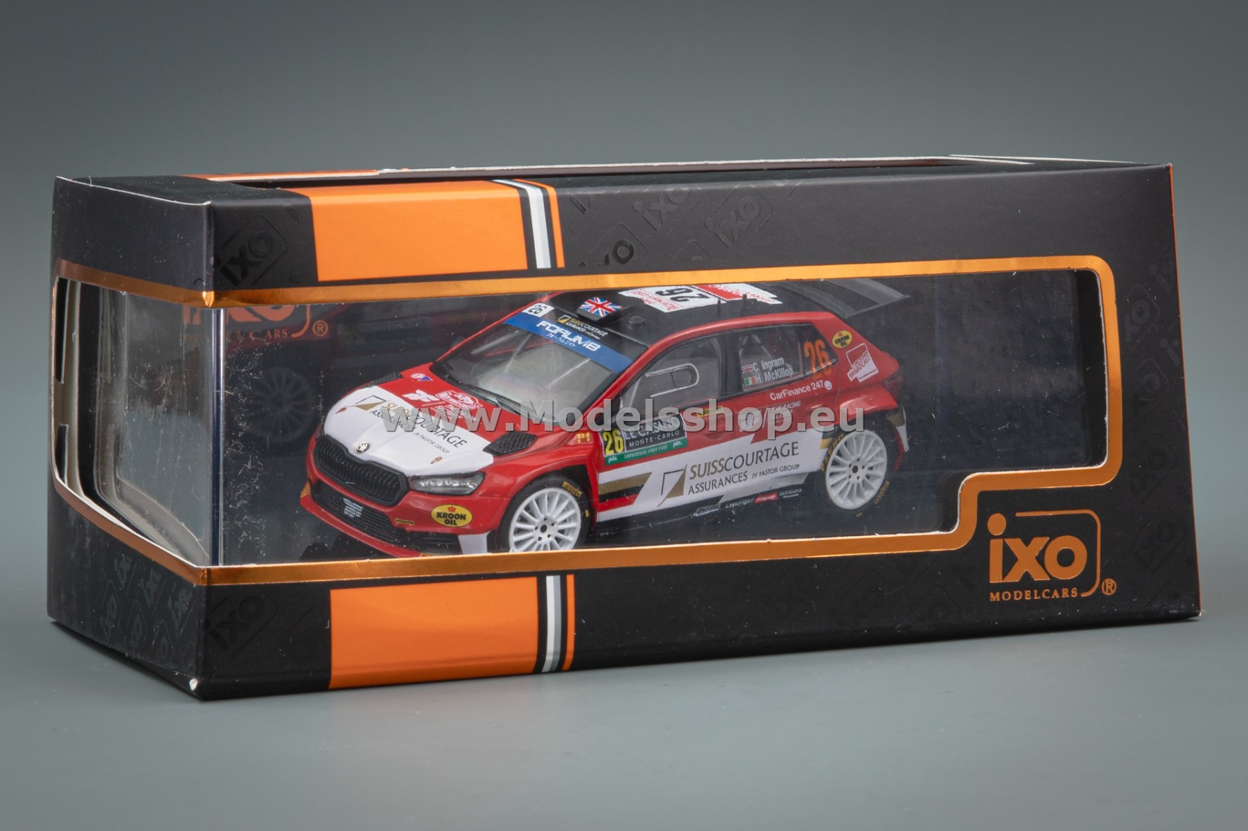 パリコレクション IXORAM922SPLQ.22 Skoda Rallye WRC, No.26, Rally2, Fabia ミニカー