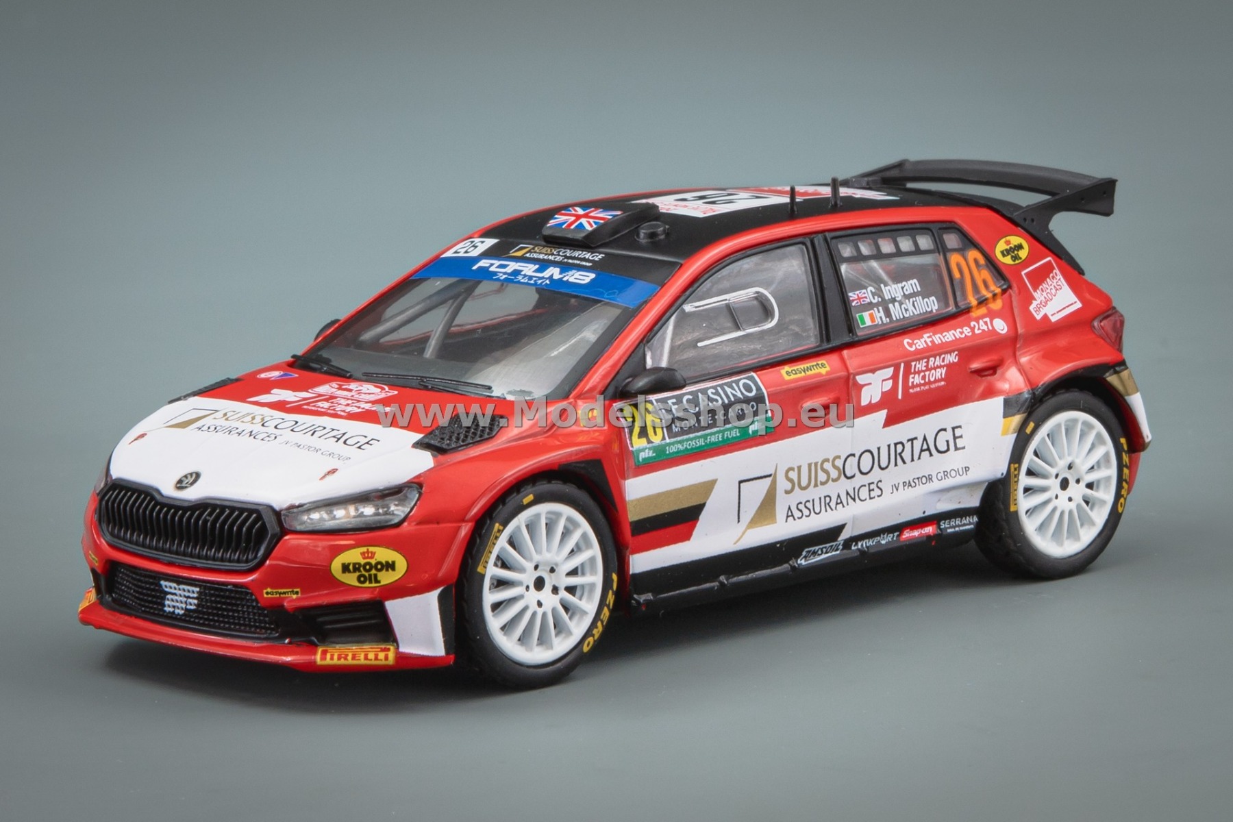IXORAM922SPLQ.22 Skoda Fabia Rally2, No.26, WRC, Rallye Monte Carlo 2024, C.Ingram / H.MCKillop