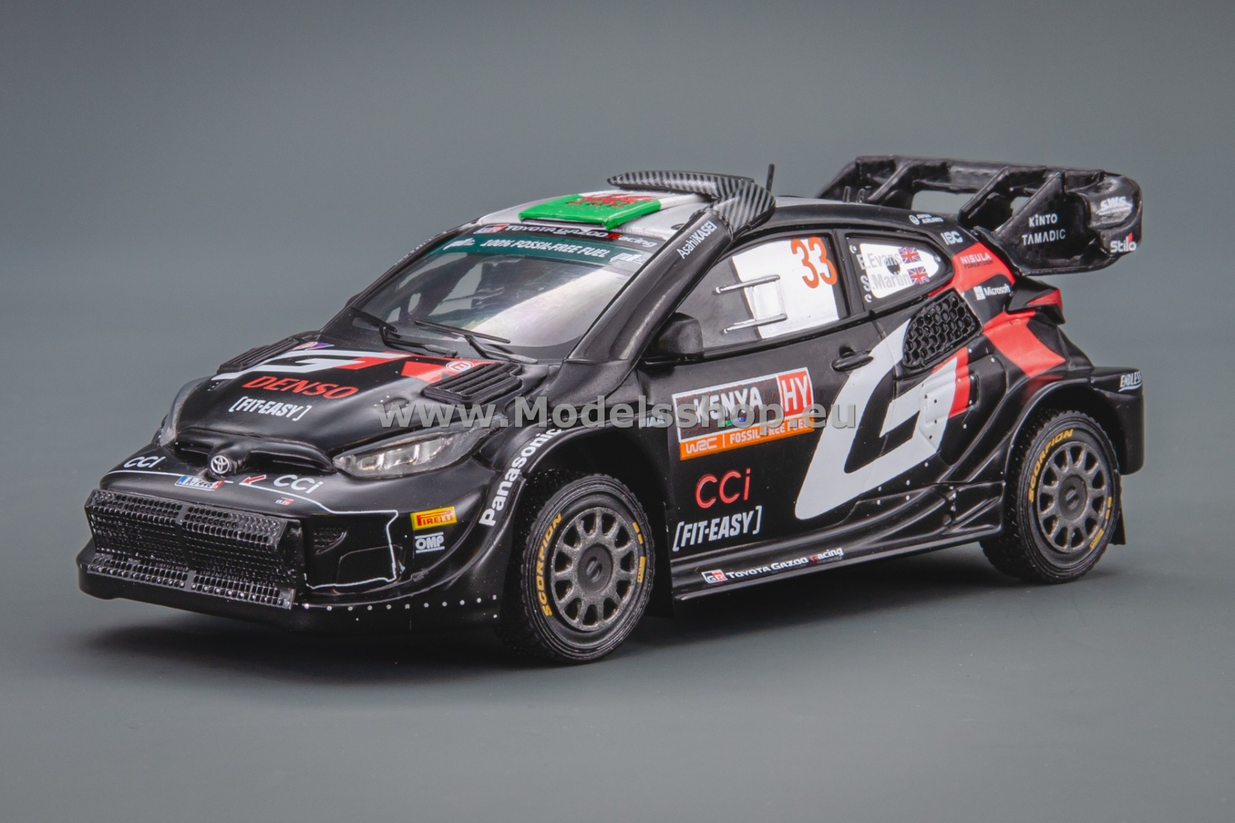 IXORAM937C.22 Toyota Yaris Rally1, No.33, WRC, Safari Rallye Kenia 2024 E.Evans - 	S.Martin