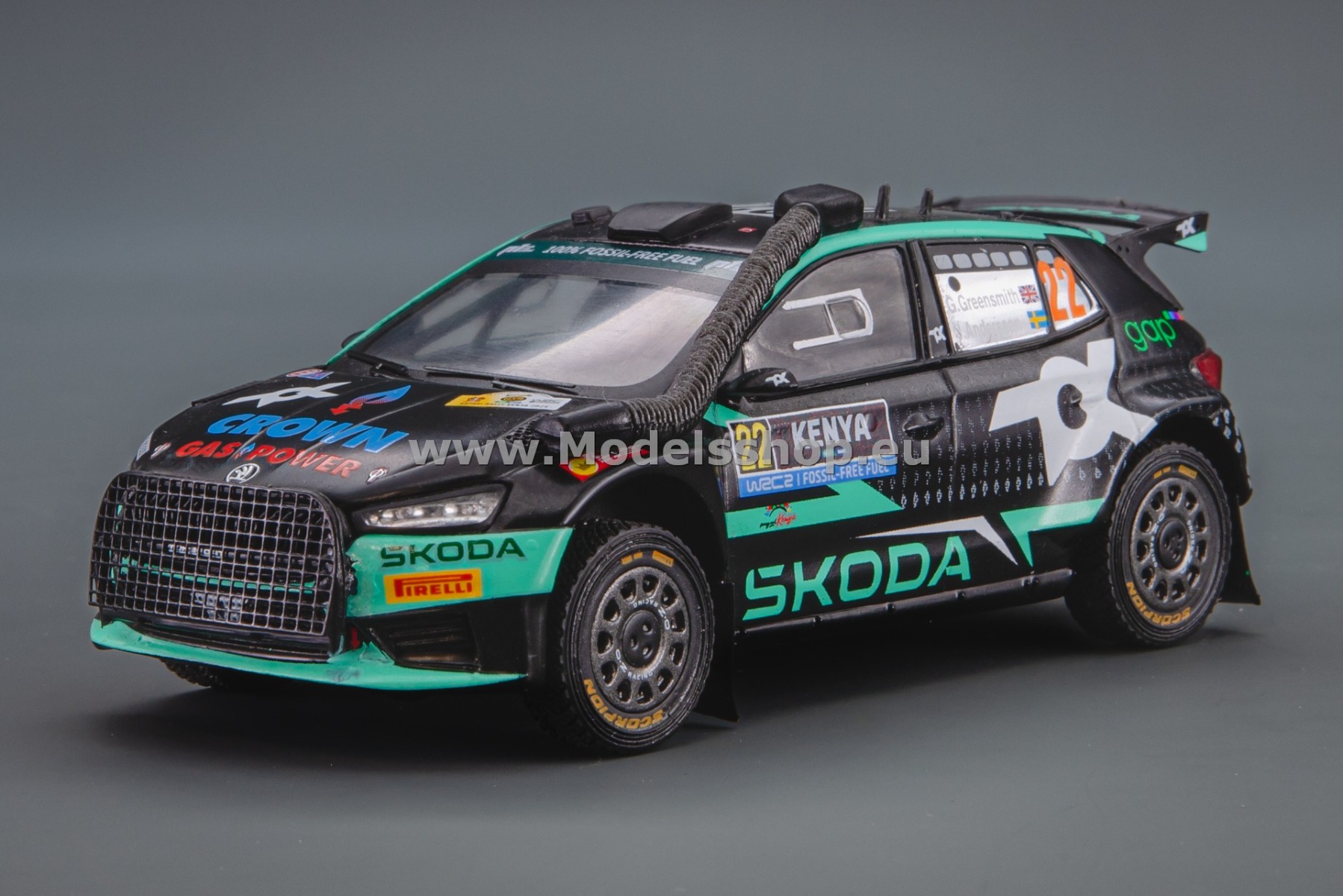 IXORAM940A.22 Skoda Fabia Rally2, No.22, WRC, Safari Rallye Kenia 2024, G.Greensmith - J.Andersson
