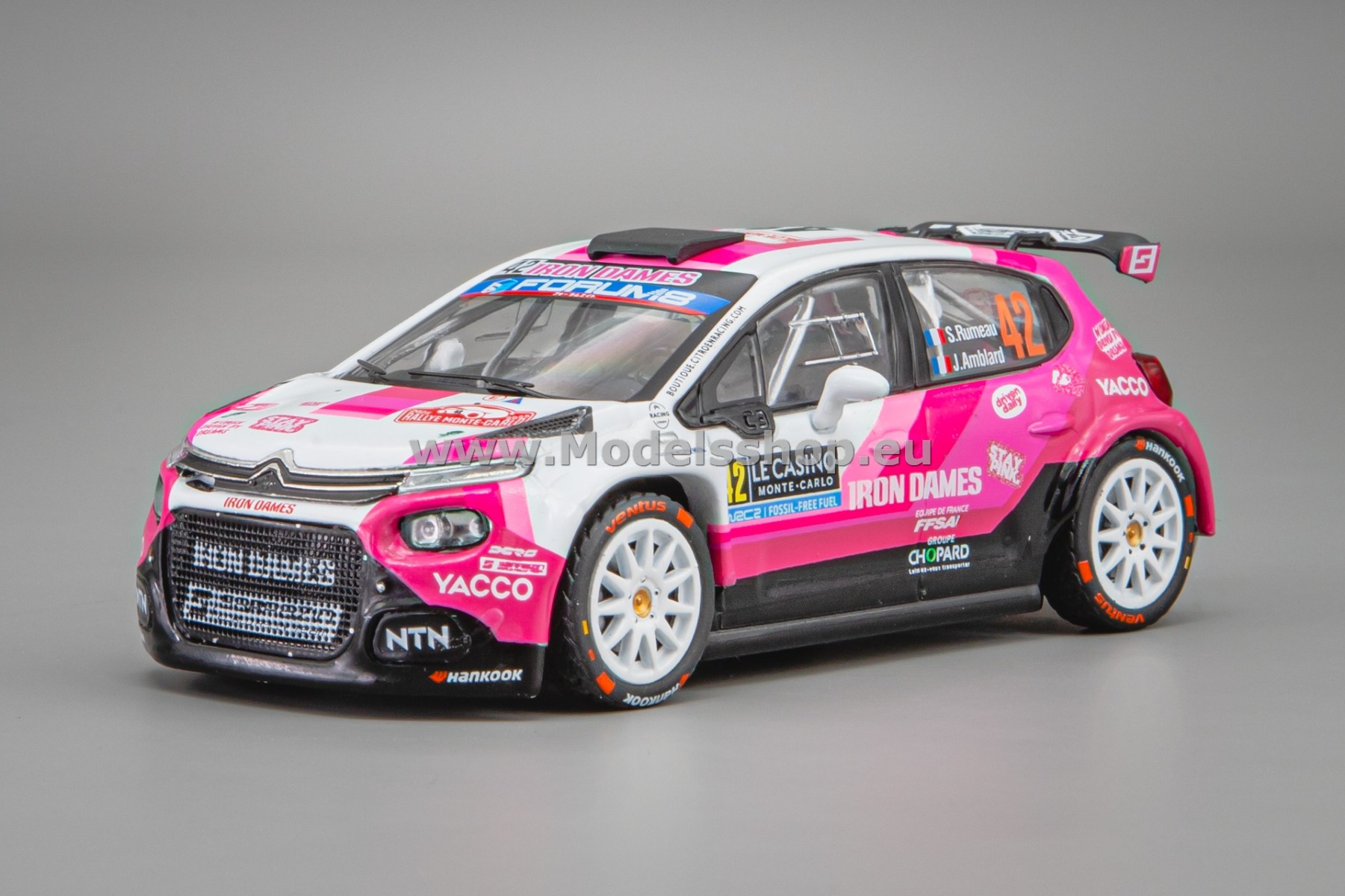 IXORAM976.22 Citroen C3 Rally2, No.42, WRC, Rally Monte Carlo 2025 S.Rumeau/J.Amblard