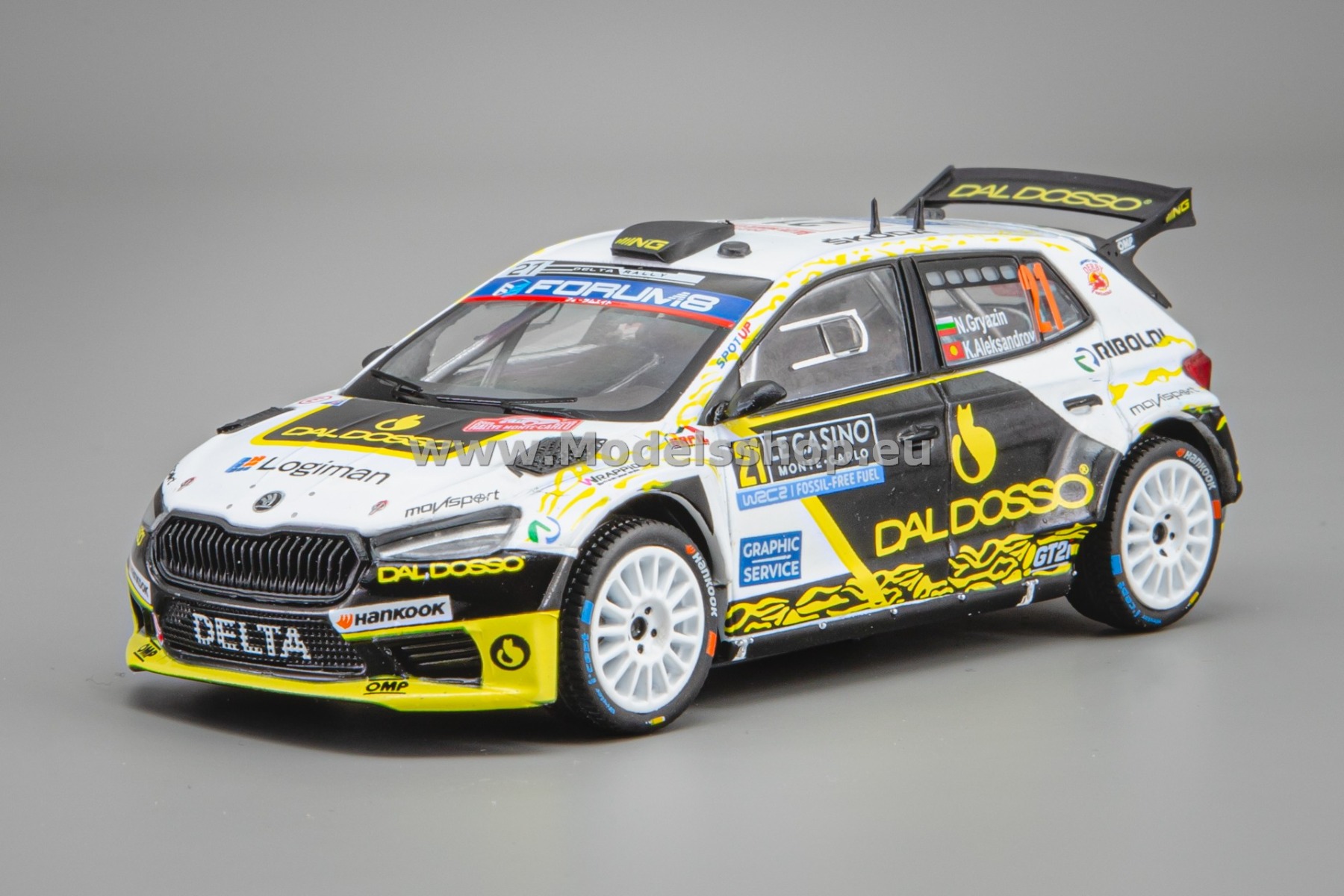 IXORAM977.22 Skoda Fabia RS Rally2, No.21, WRC, Rally Monte Carlo 2025, #21, N.Gryazin/K.Aleksandrov