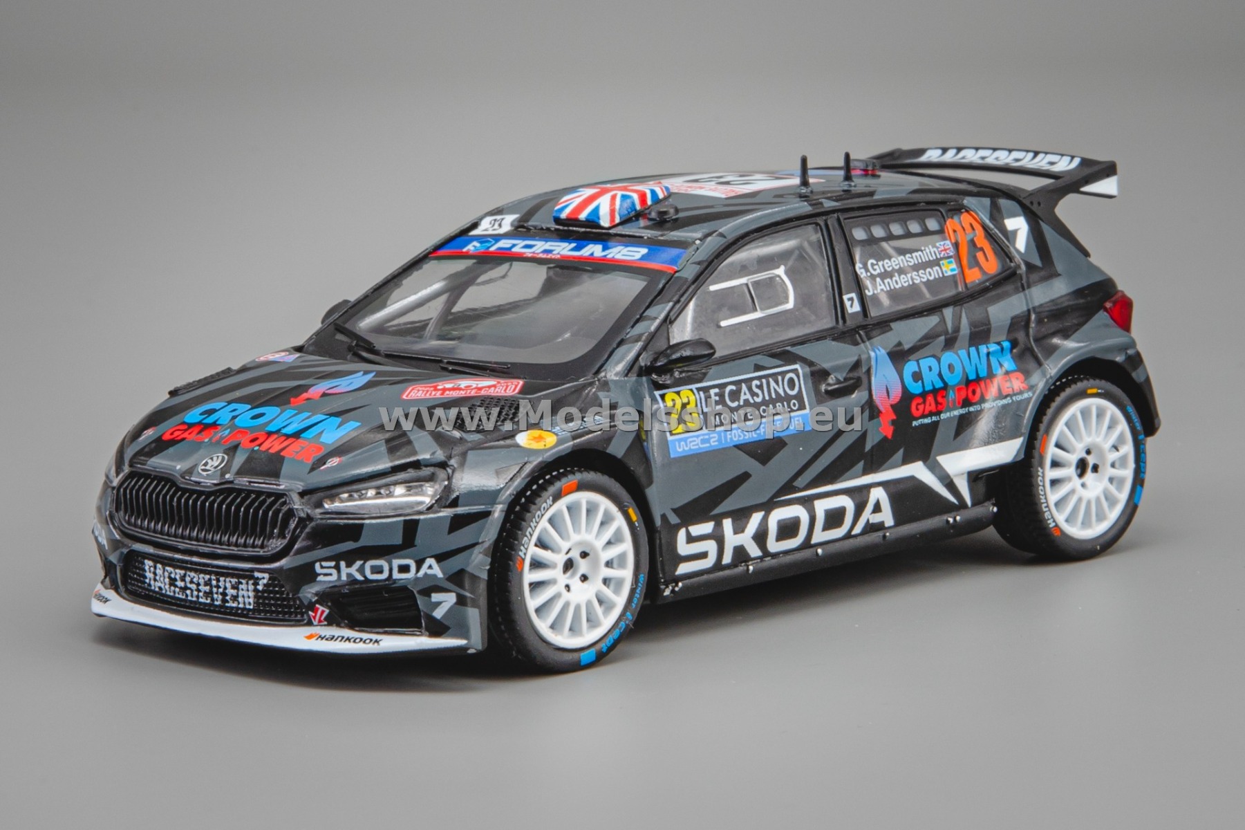IXORAM979.22 Skoda Fabia RS Rally2, No23, WRC, Rally Monte Carlo 2025, G.Greensmith/J.Andersson