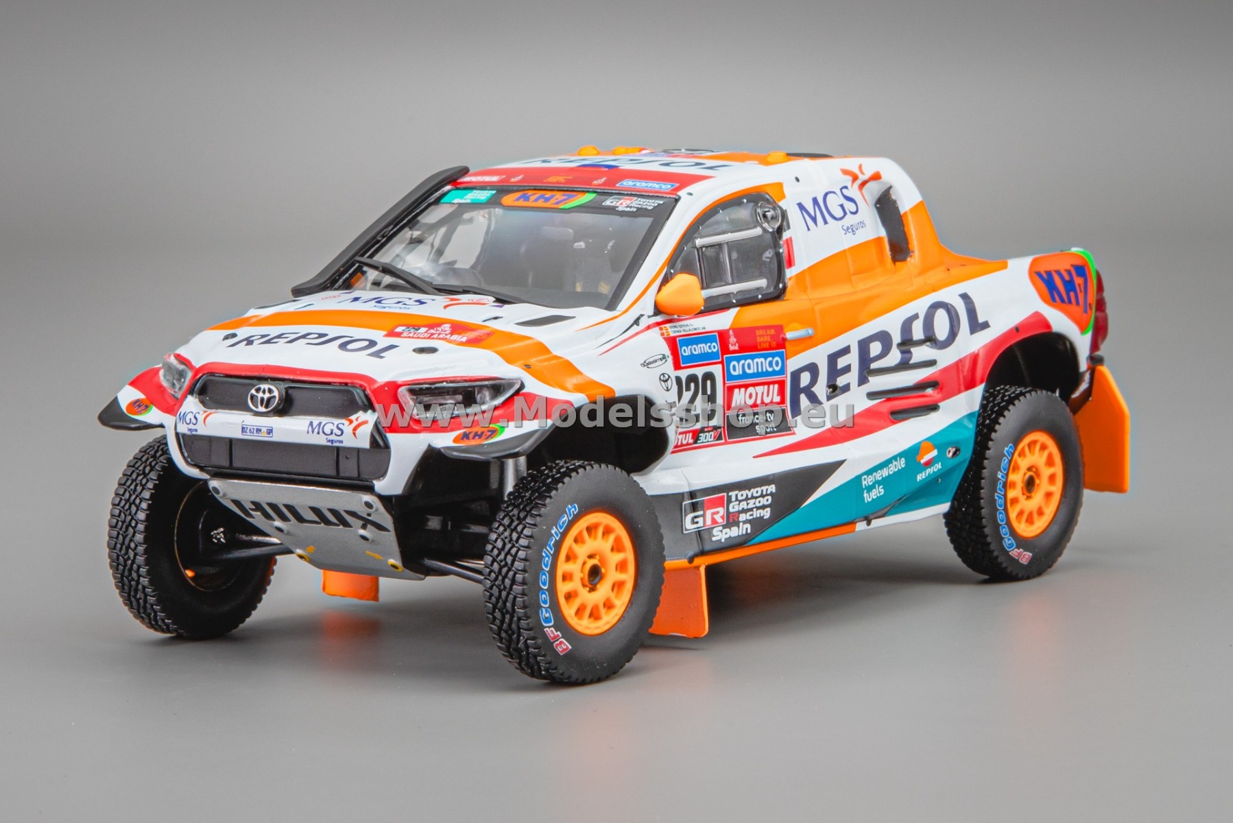 IXORAM988.22 Toyota GR DKR Hilux Evo T1+, No.229, Rally Dakar 2023, I.E.Pujol/J.Valcarcel