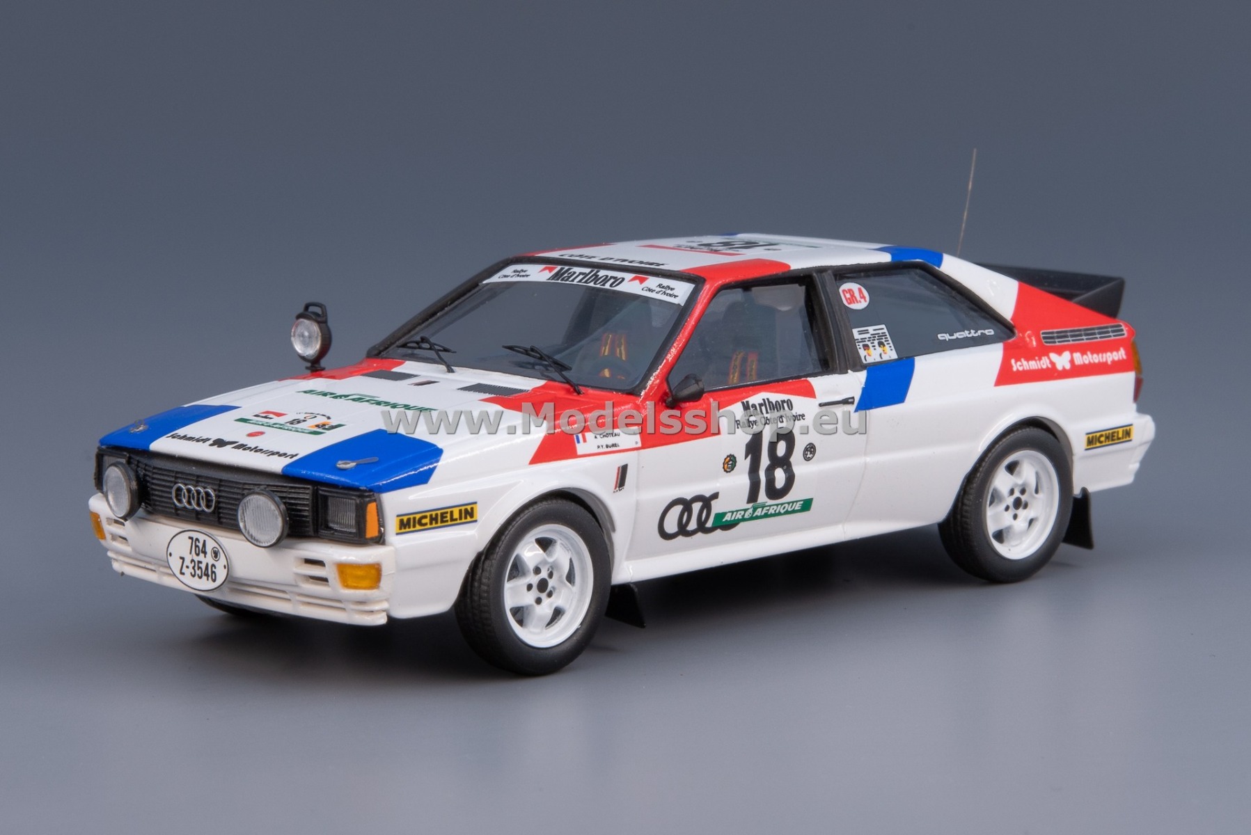 Audi quattro, No.18, Rallye WM, Rallye Bandama 1981, A.Choteau/P-Y.Burel