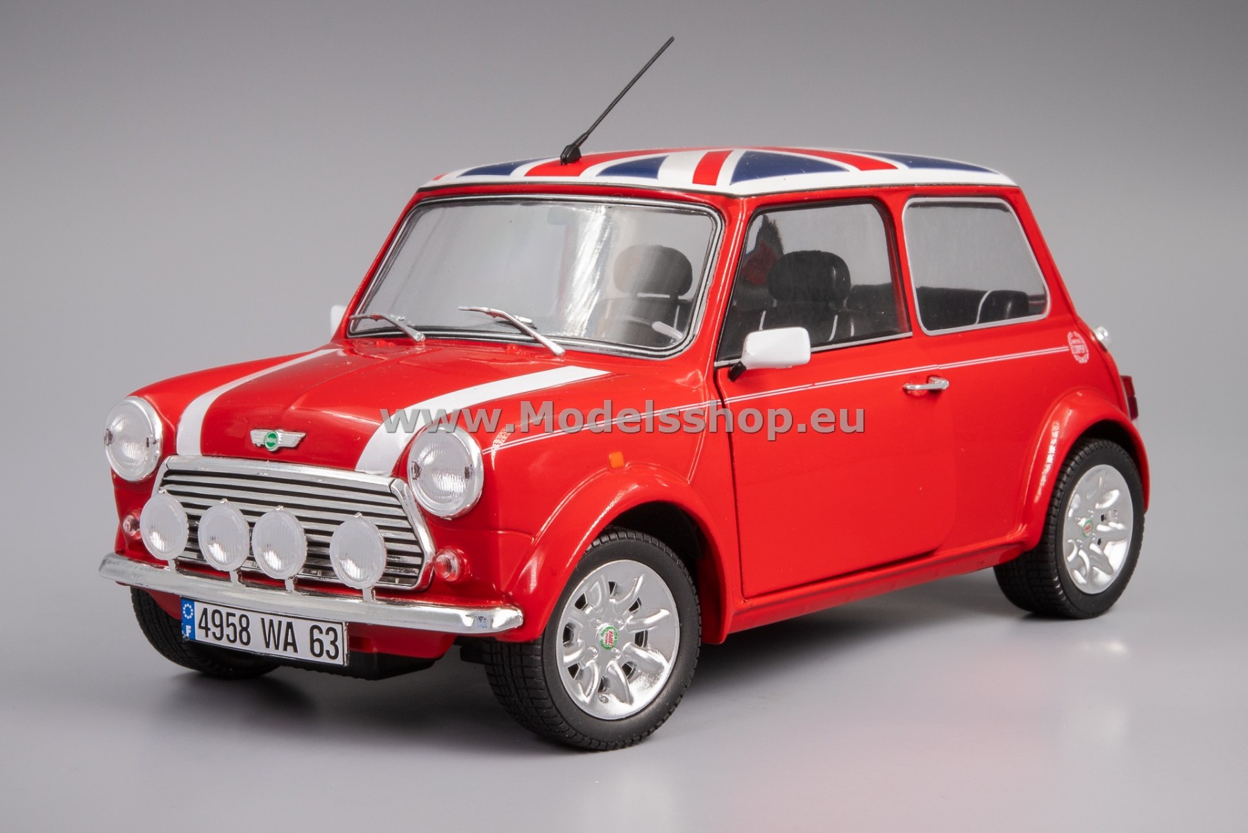 Solido S1800604 Mini Cooper 1.3i Sport Pack, 1997 /red - Union Jack Roof/